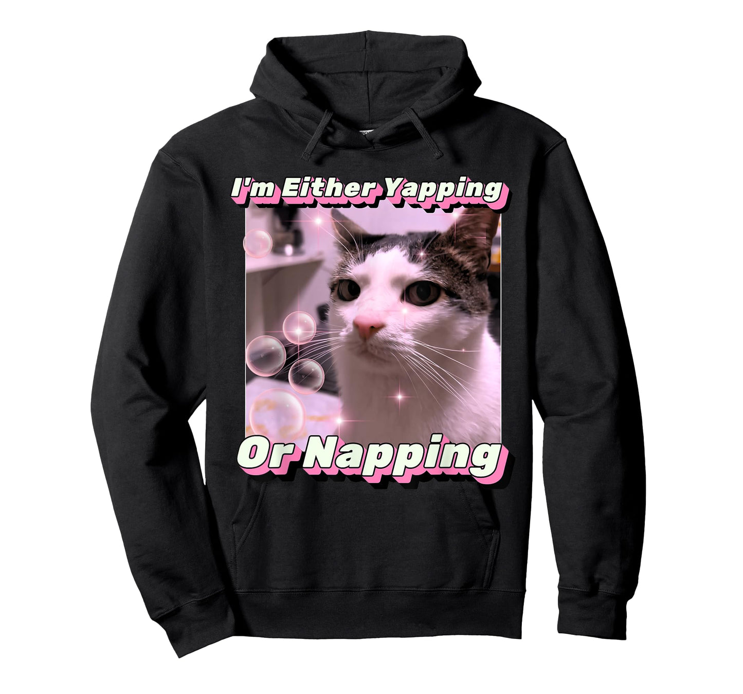I'm Either Yapping Or Napping Cat meme Brainrot Men Women T-Shirt