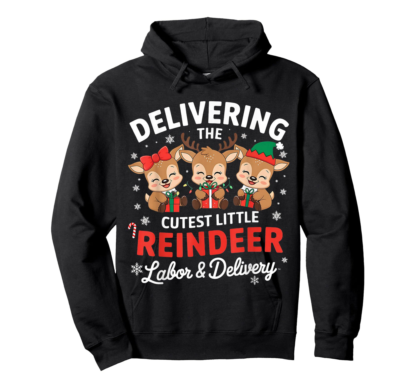 Christmas Delivering the Cutest Reindeer Labor and Delivery T-Shirt