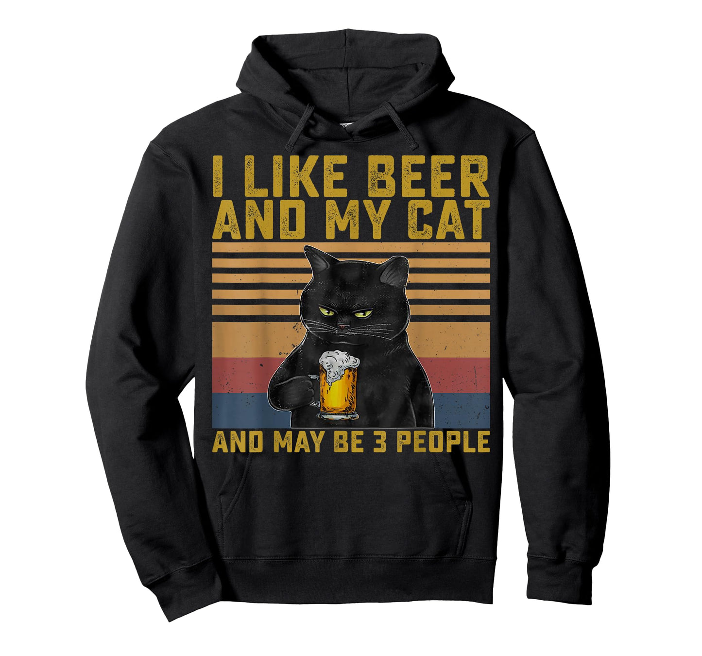 I Like Beer My Cat and Maybe 3 People Cat Lovers Gift T-Shirt