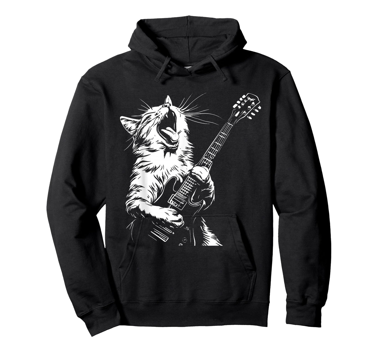 Funny Cat Playing Guitar T-Shirt
