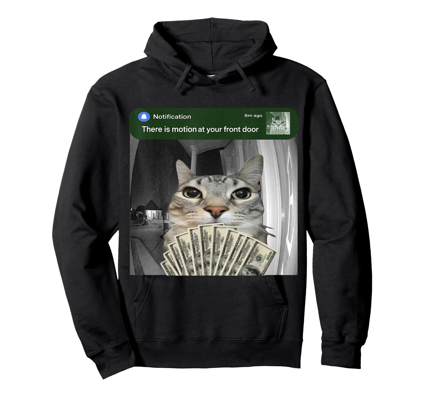 There is Motion at Your Front Door Funny Cat Motion Meme T-Shirt