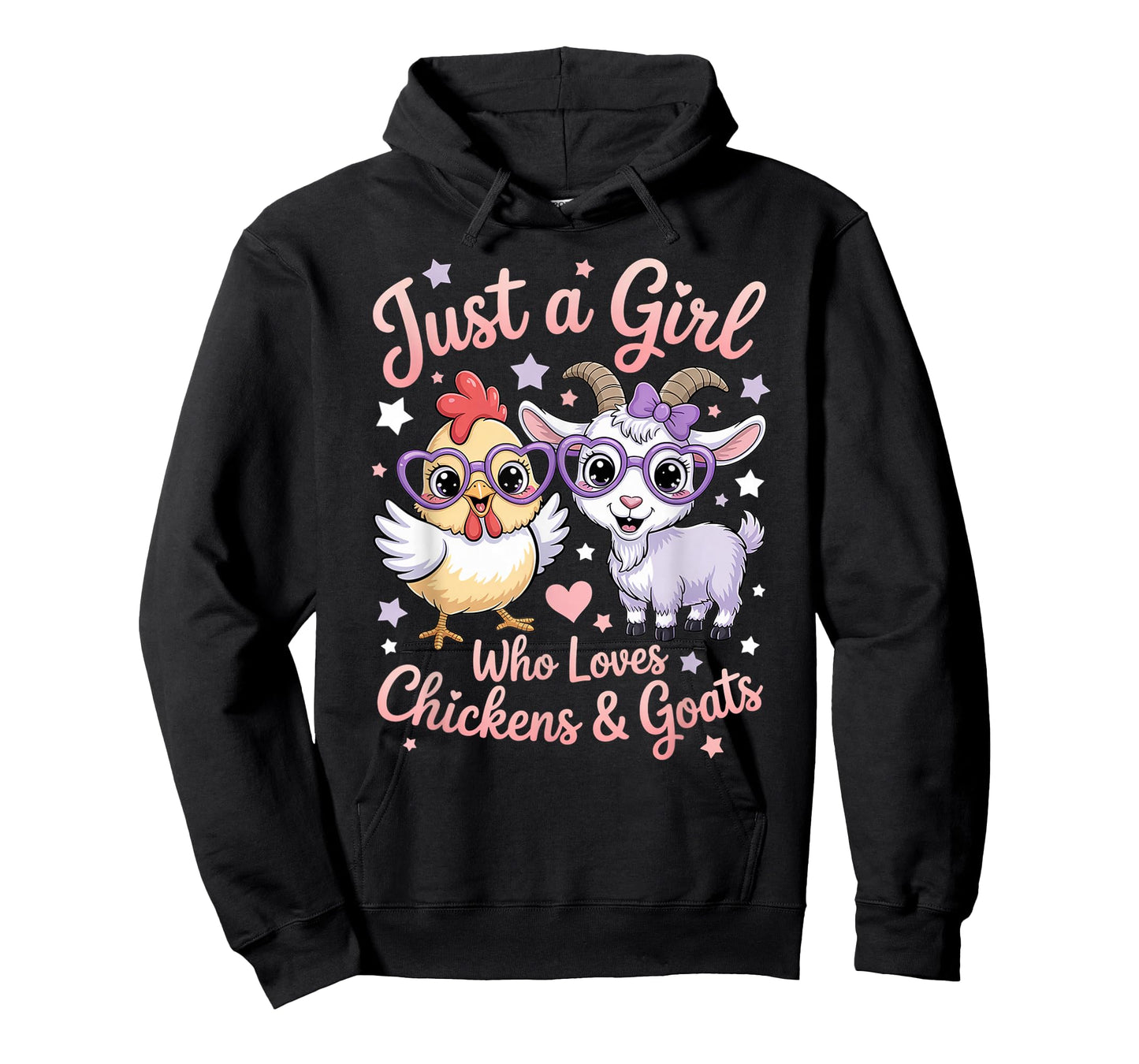 Cute Just A Girl Who Loves Chickens and Goats Farming Farmer T-Shirt