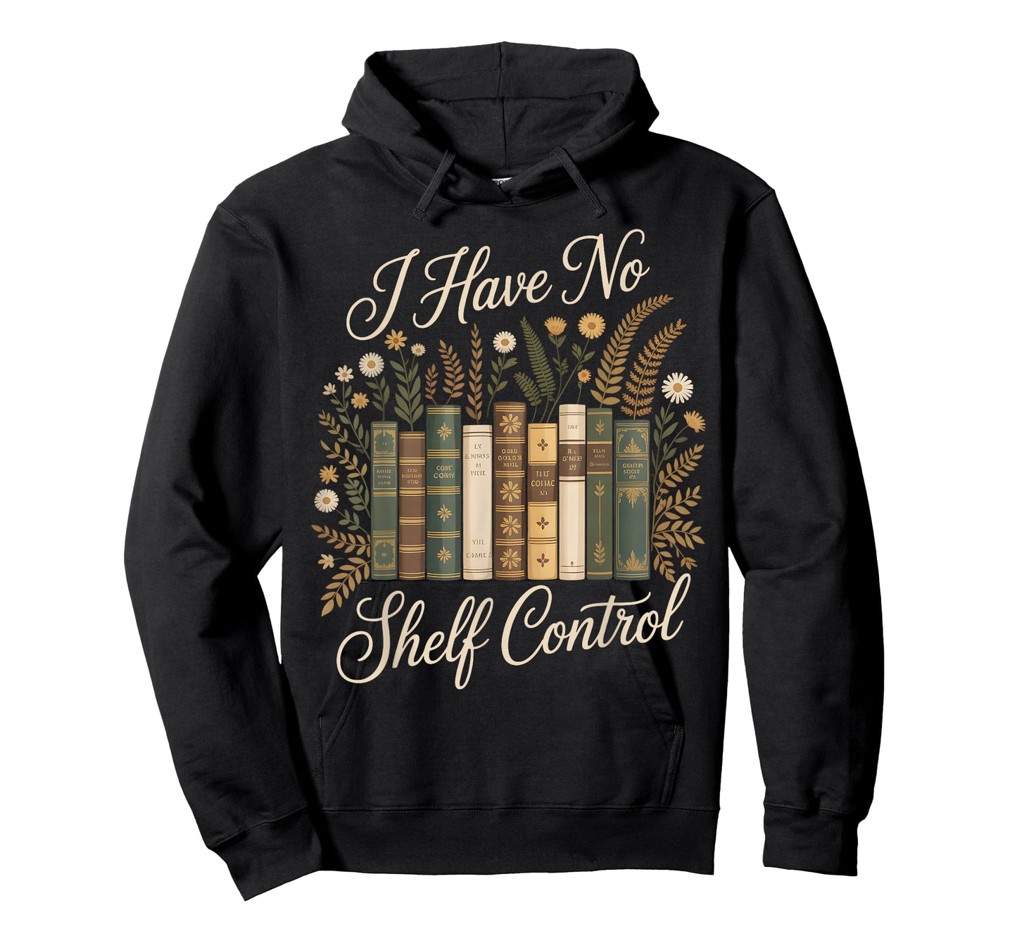 I Have No Shelf Control Book Lovers Floral Bookshelf T-Shirt