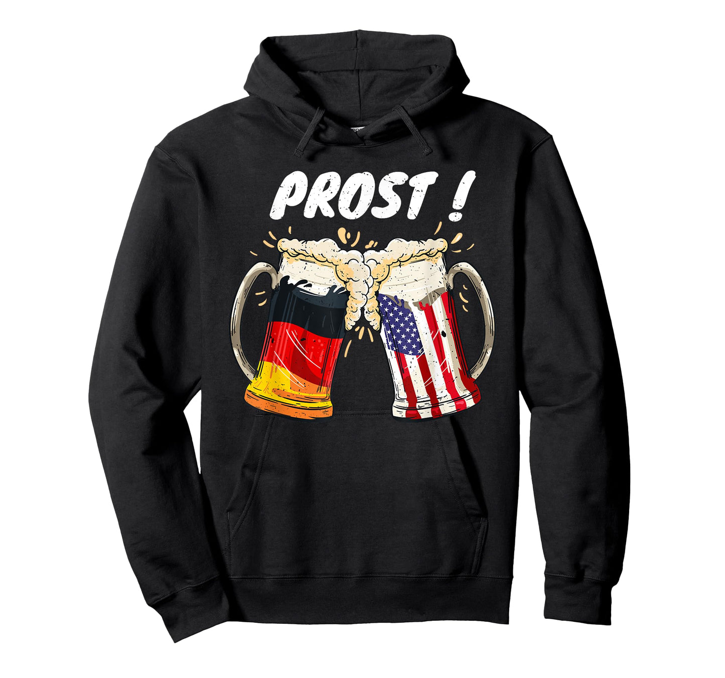Prost Beer German American Flag Oktoberfest Mug For Men T-Shirt