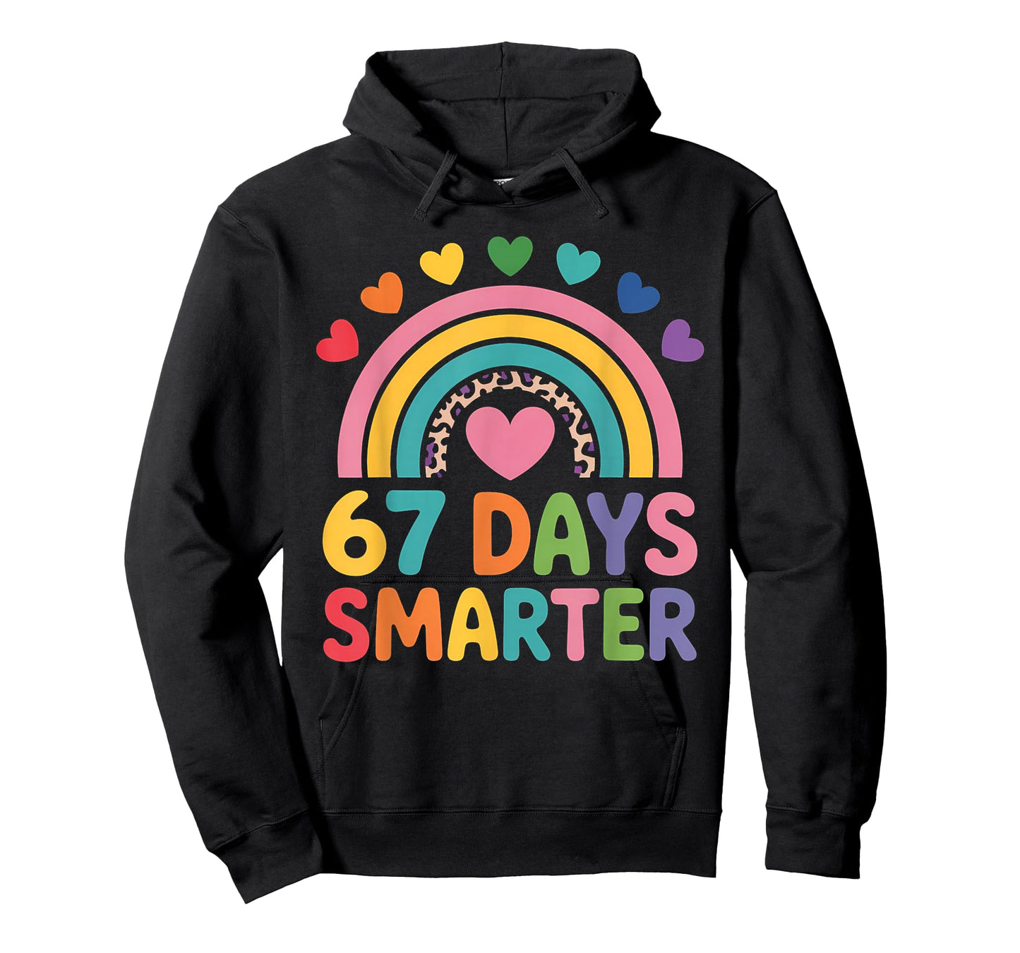 67th Day of School Teacher 67 Days Smarter Rainbow Boy Girls T-Shirt