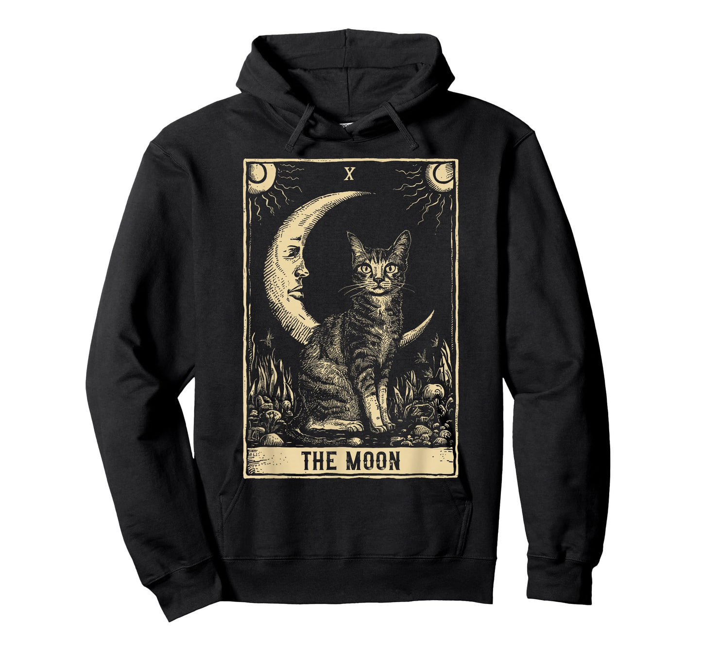 Crescent Moon And Cat Tarot Card T-Shirt