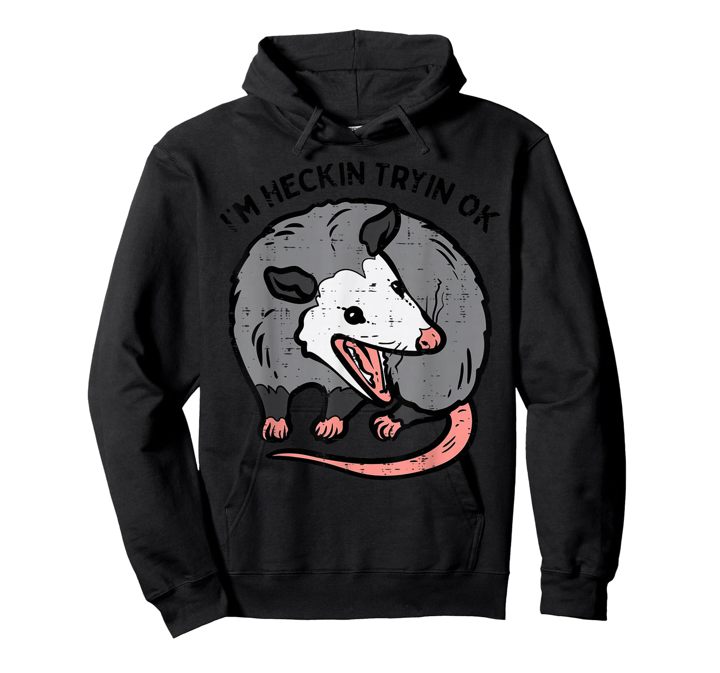 Opossum Im Heckin Tryin Ok Possum Street Cat Men Women Kids T-Shirt