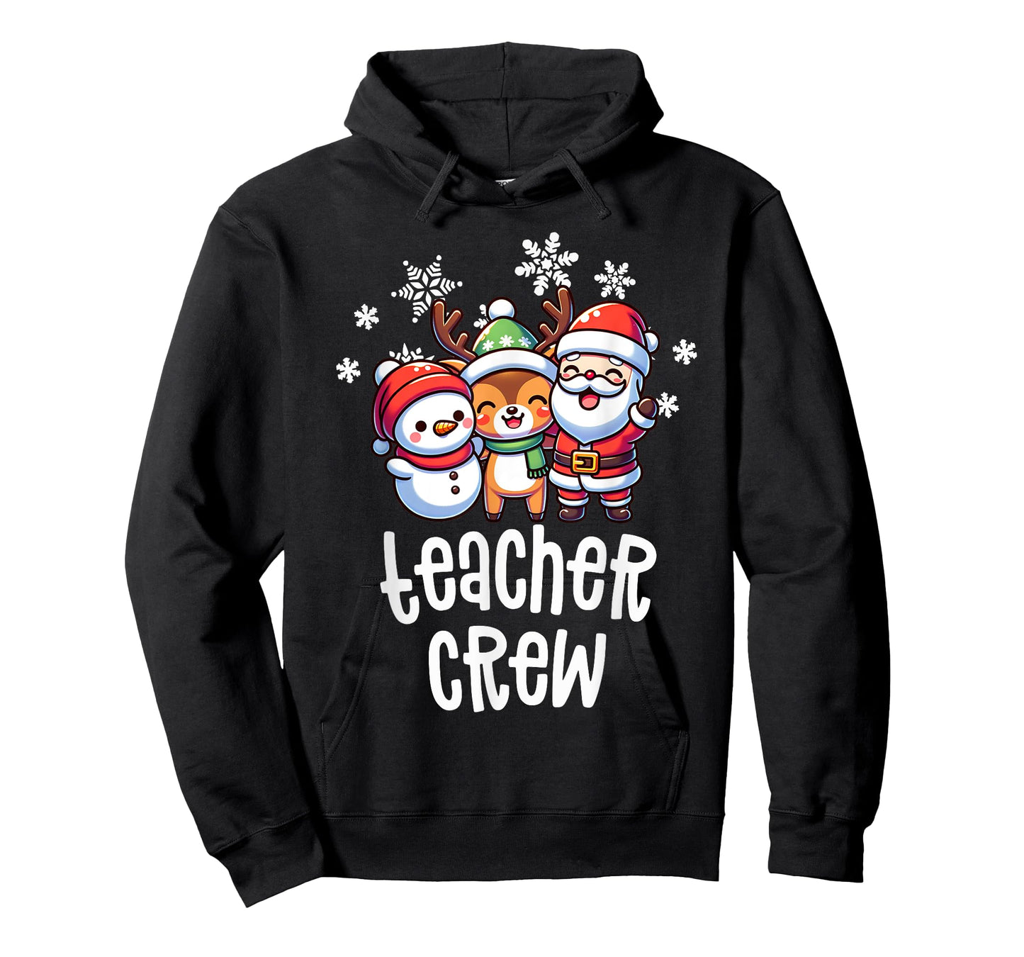Christmas Teacher Crew Santa Snowman Holiday School Squad T-Shirt