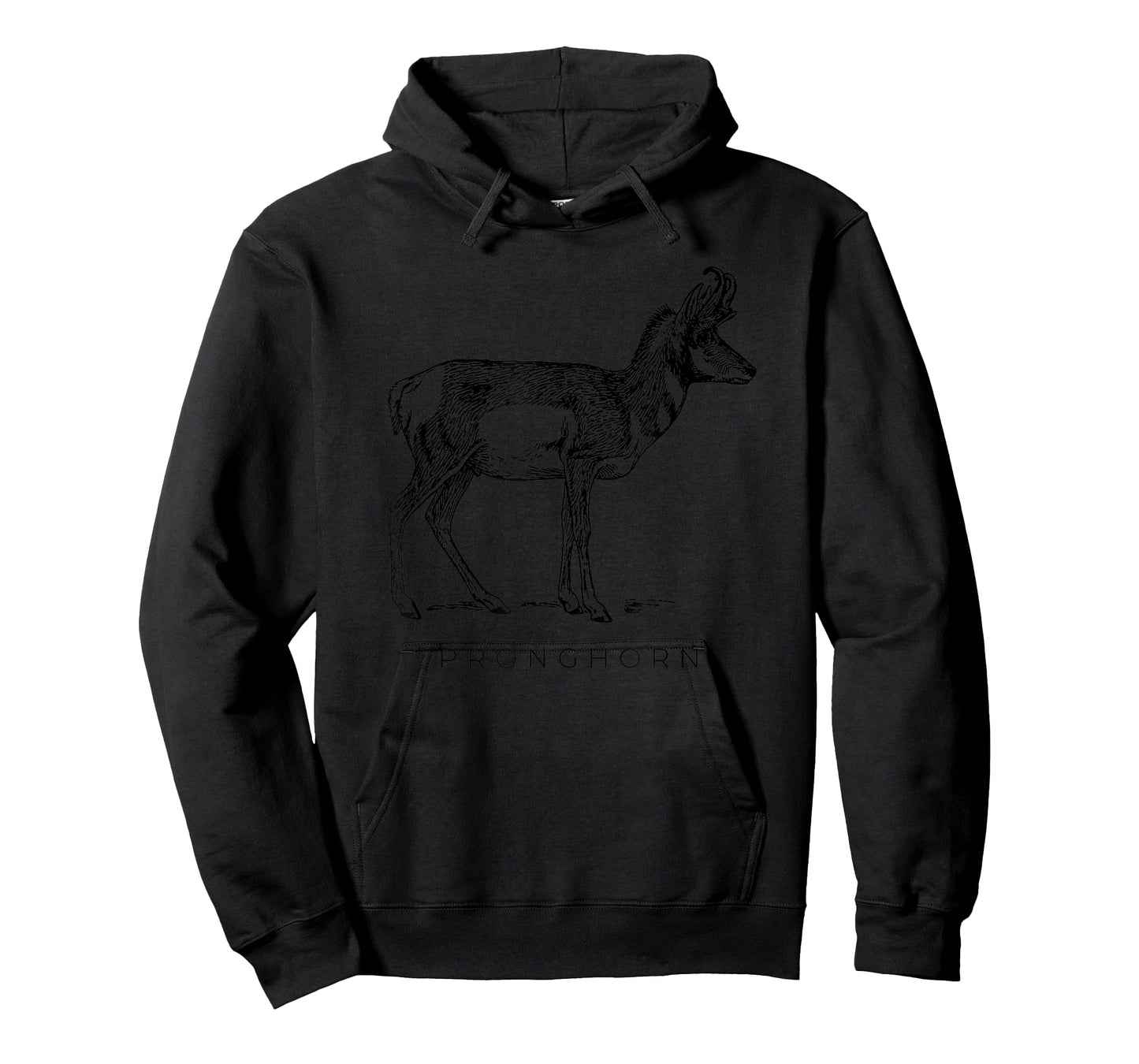American Antelope Looks Like Art Drawing Pronghorn T-Shirt, Boys, Unisex-Adults, Short Sleeve, Grey, S, Classic Fit, Cotton 90% Polyester 10%