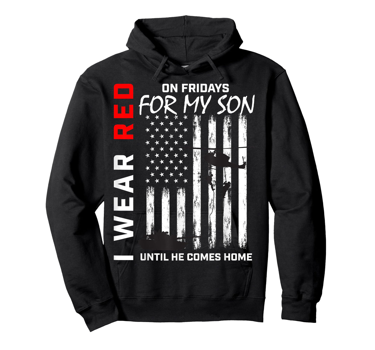 Red Friday Son Military Remember Everyone Deployed USA Flag Women Men T-Shirt