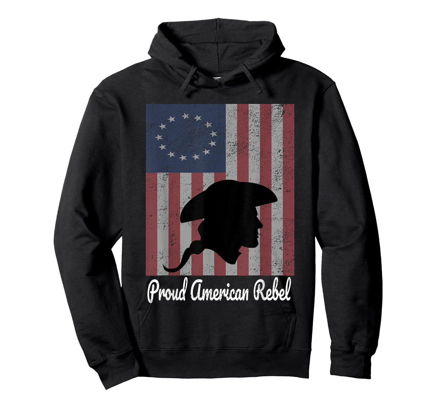 Betsy Ross 1776 Colonial Battle Flag Proud American Rebel T-Shirt