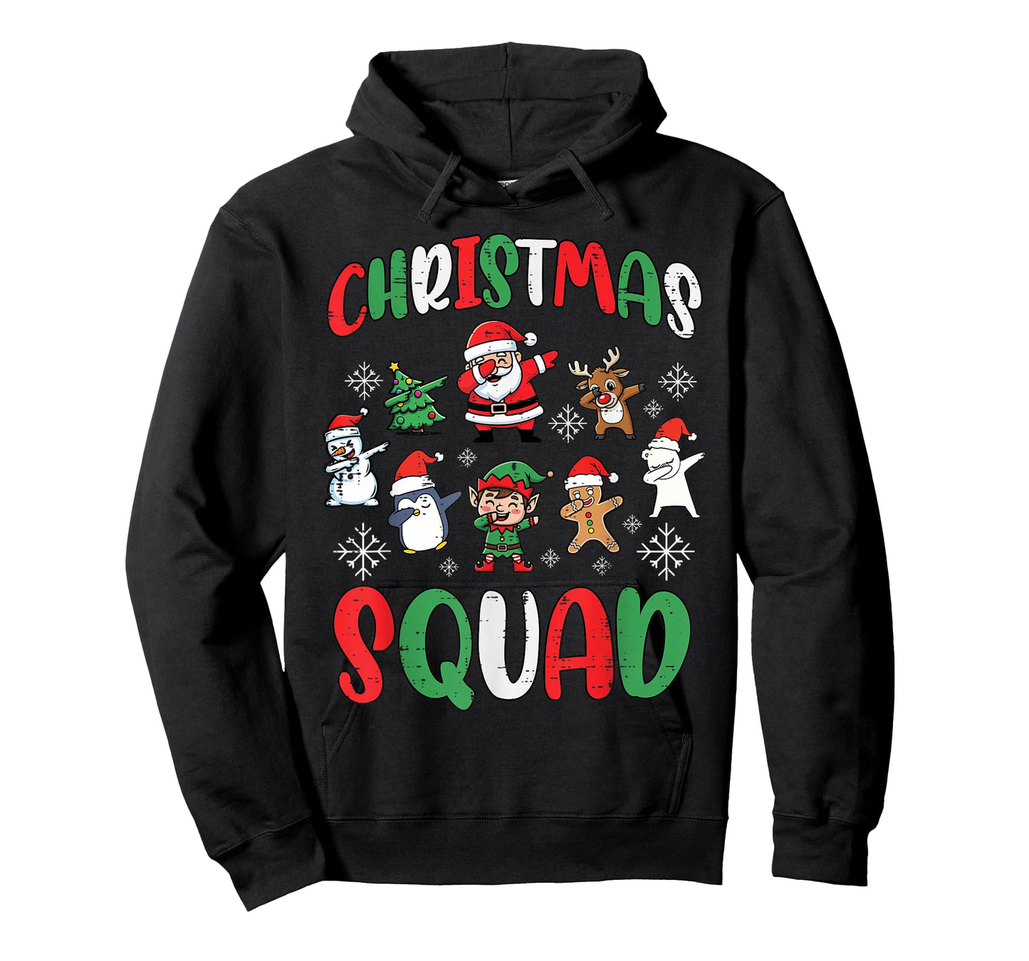 Dabbing Christmas Squad Xmas Crew Matching Kids Men Women T-Shirt