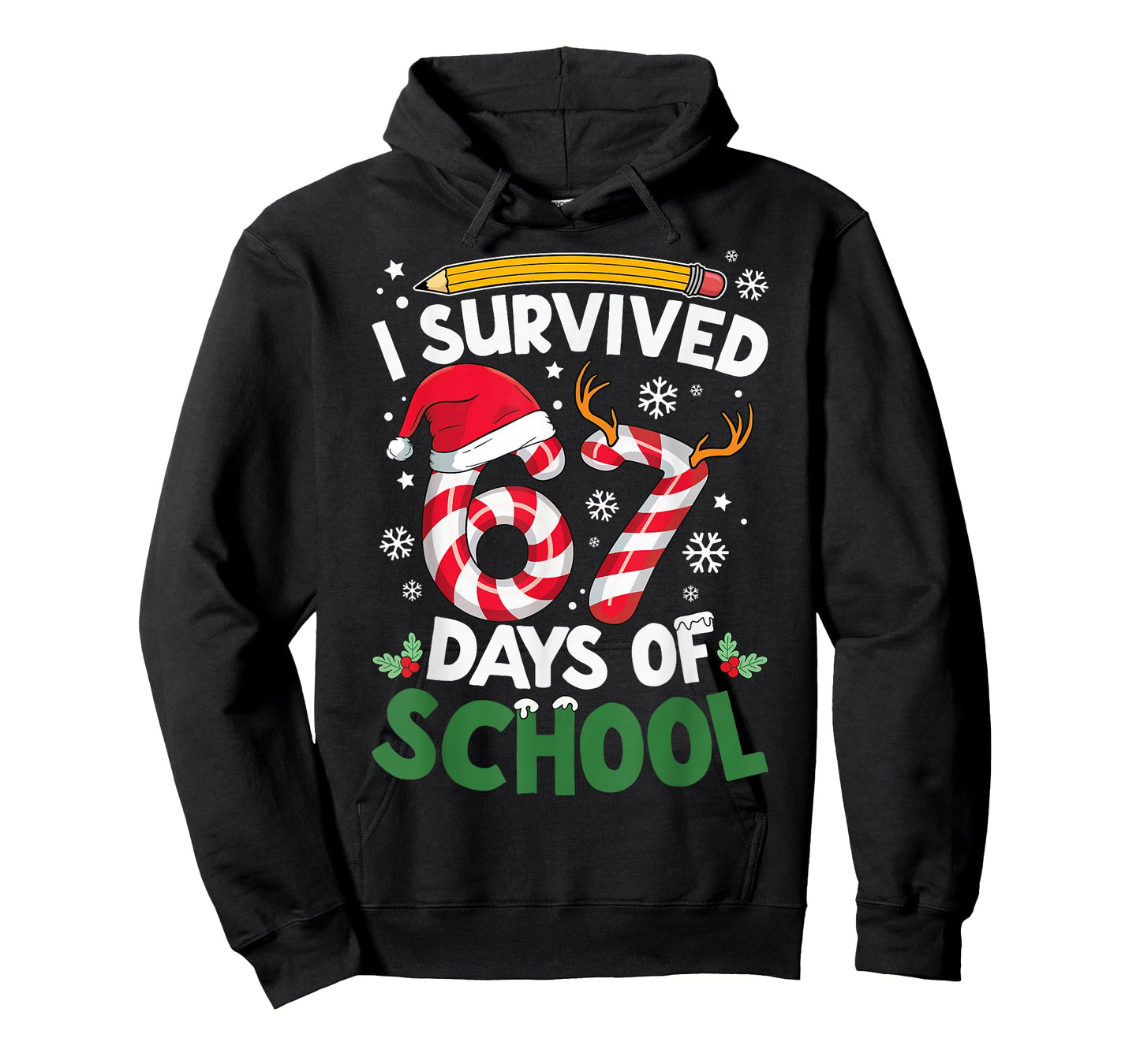 I Survived 67 Days of School Christmas Teachers Students T-Shirt