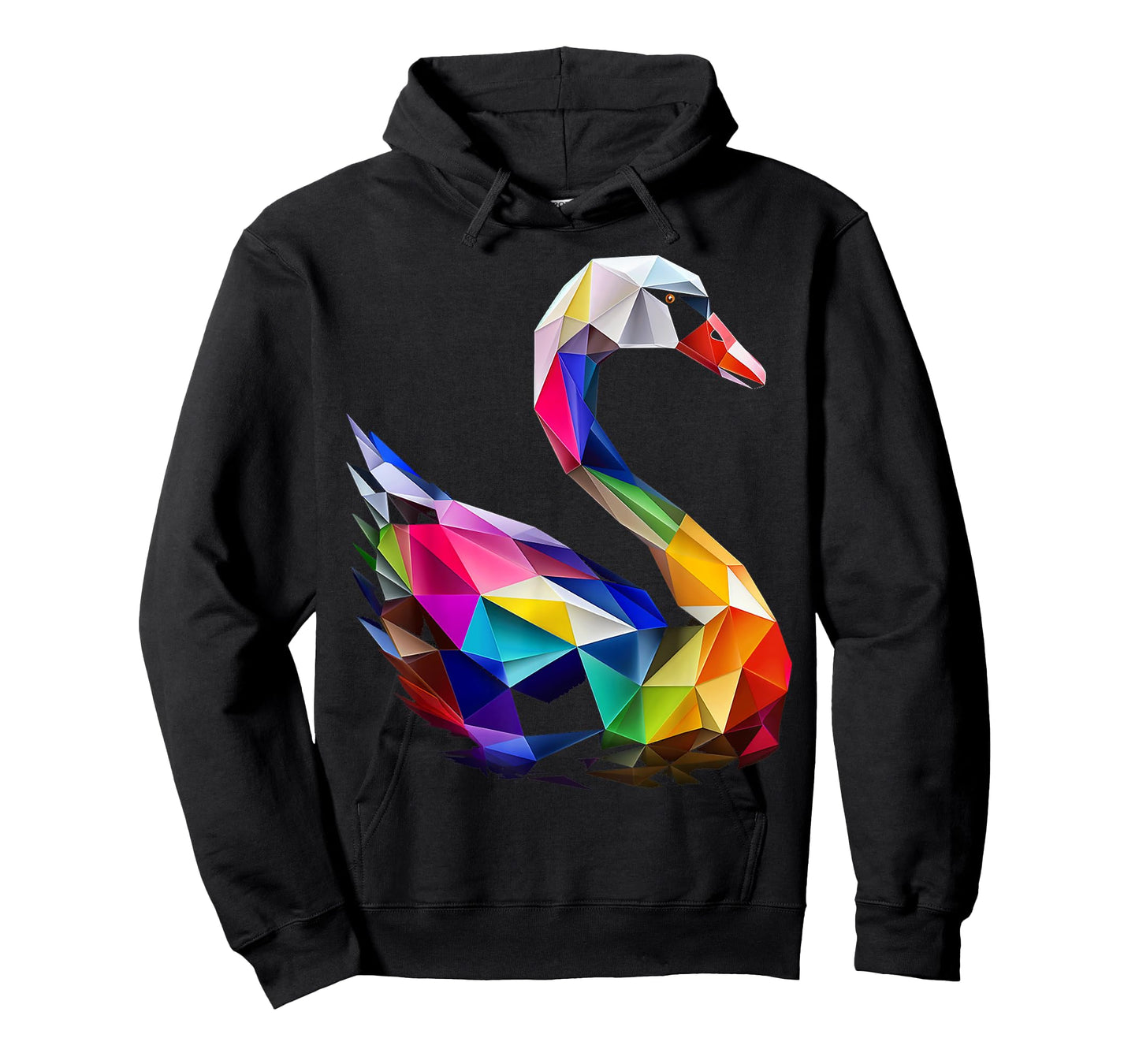 Swan Colorful Bird Art Animal Polygon Graphic Swan T-Shirt