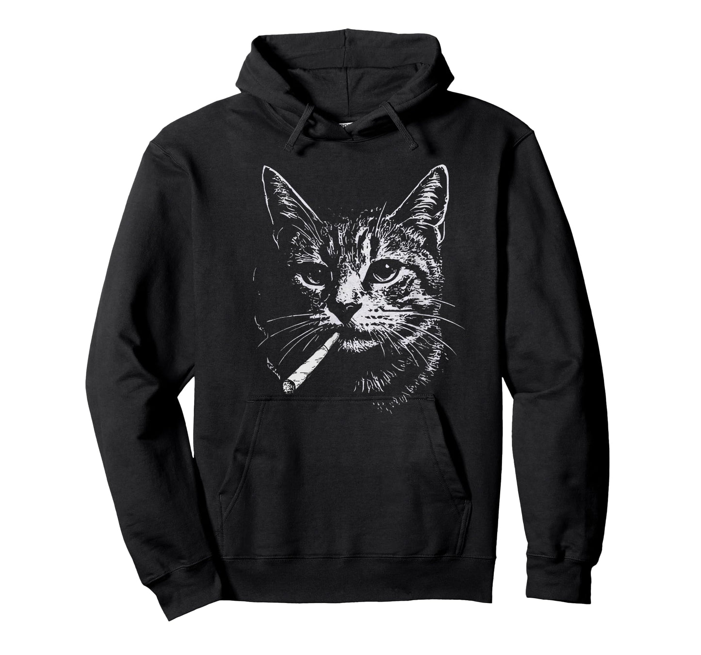 Graphic Art Animal Lover Adult Cat Smoking Blunt Weed Funny T-Shirt