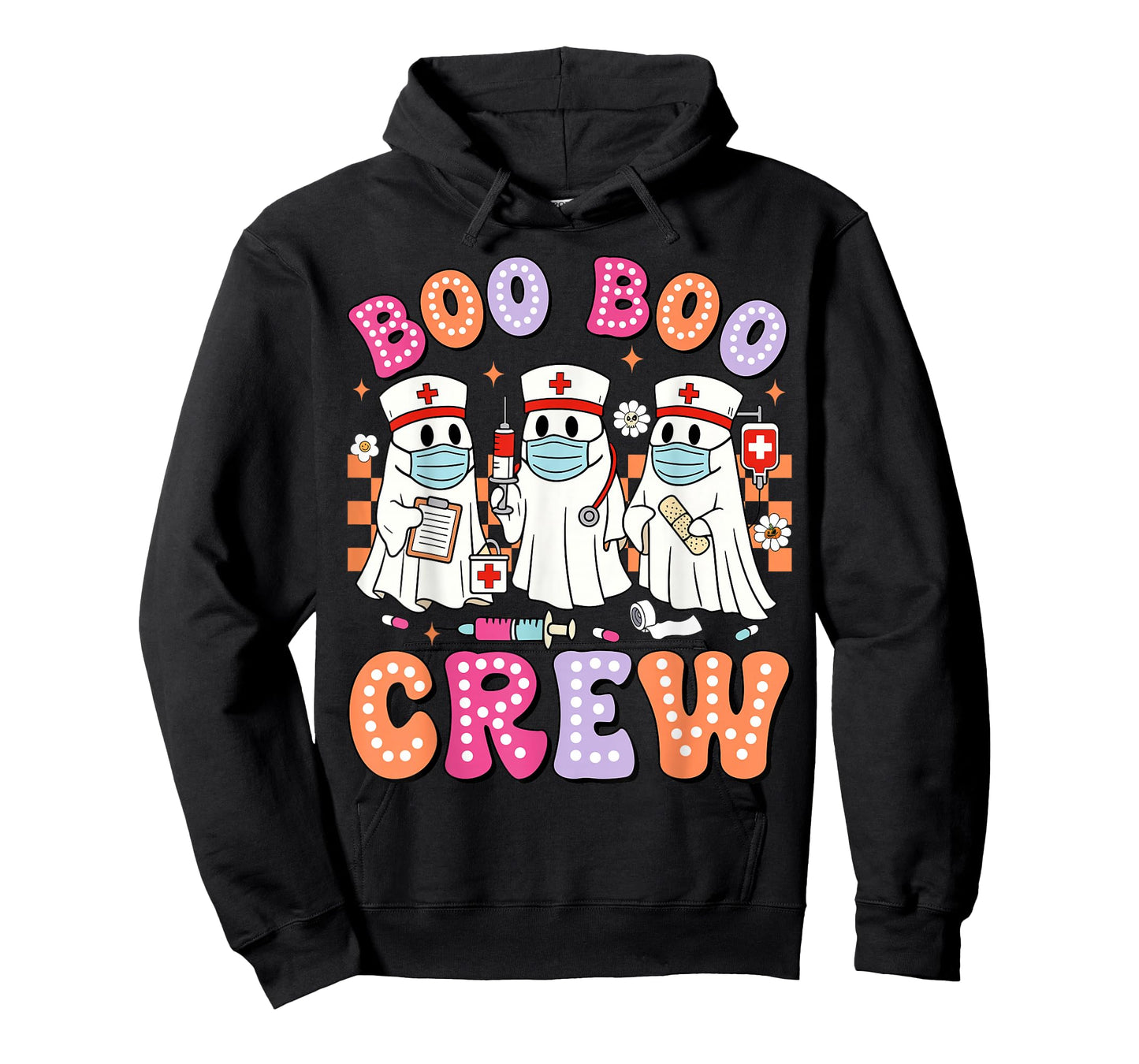 Boo Boo Crew Nurse Funny Halloween Nurse Nursing Girl Women T-Shirt