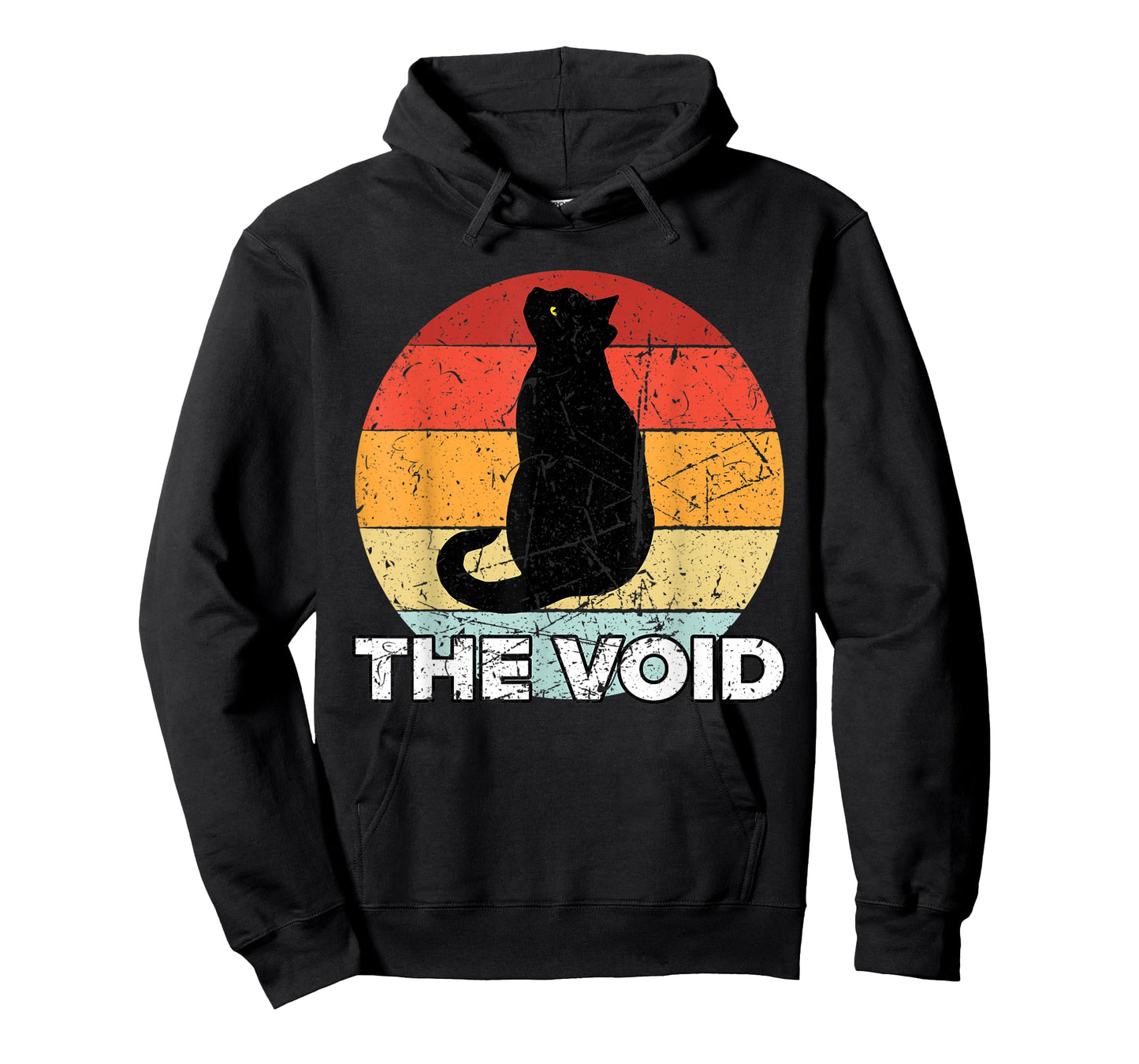 Black Cat The Void Vintage Sunset Kitty Cat Mom Dad T-Shirt for Men Women