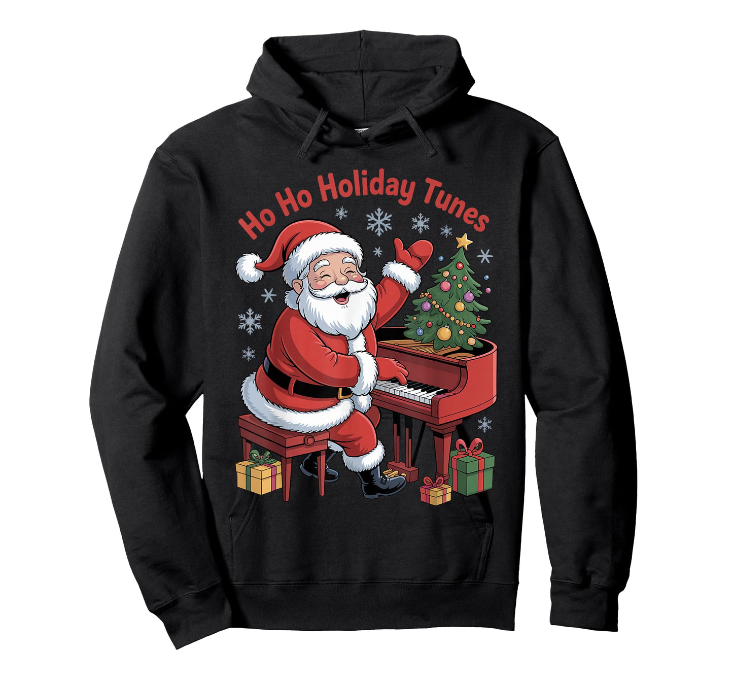 Funny Santa Playing Piano Holiday Chrismas Xmas Pajama T-Shirt