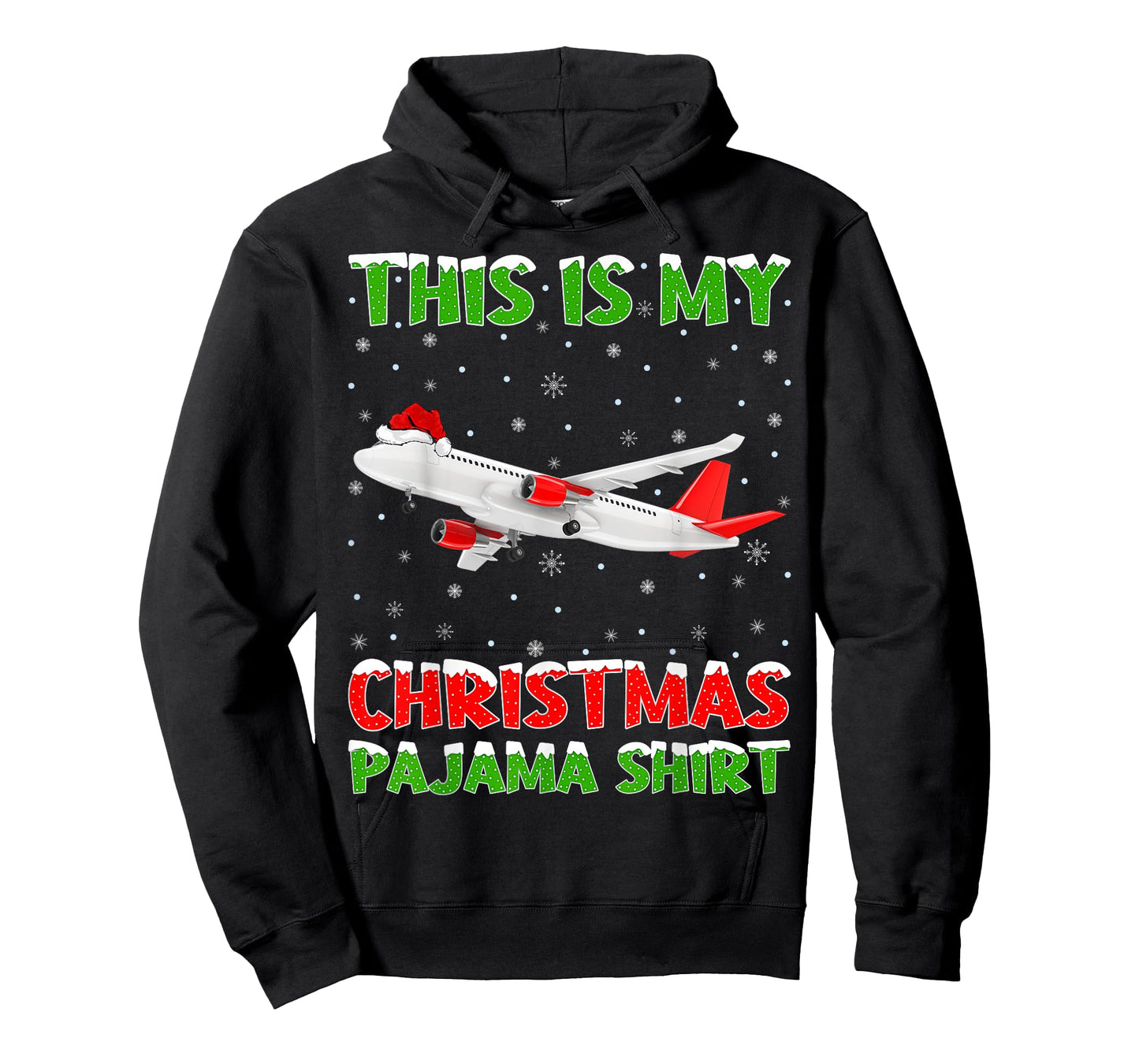 Airplane Xmas Tree Lights This Is My Christmas Pajama T-Shirt
