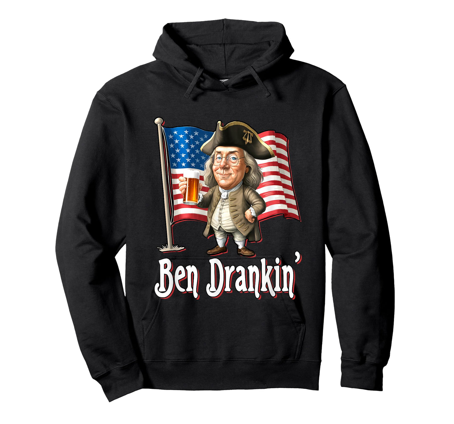 Ben Drankin' - Benjamin Franklin Drinking A Beer T-Shirt