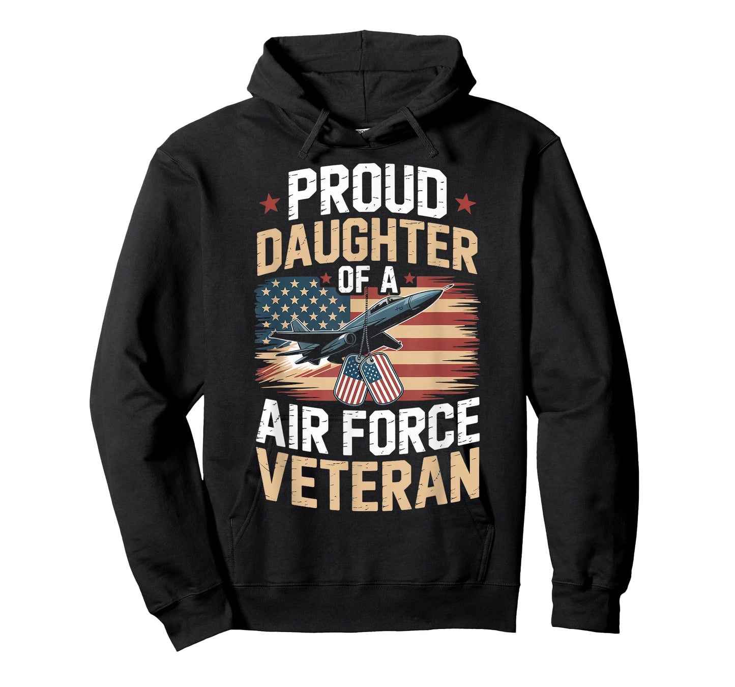 American Patriotic Fighter Pilot Daughter Air Force Veteran T-Shirt
