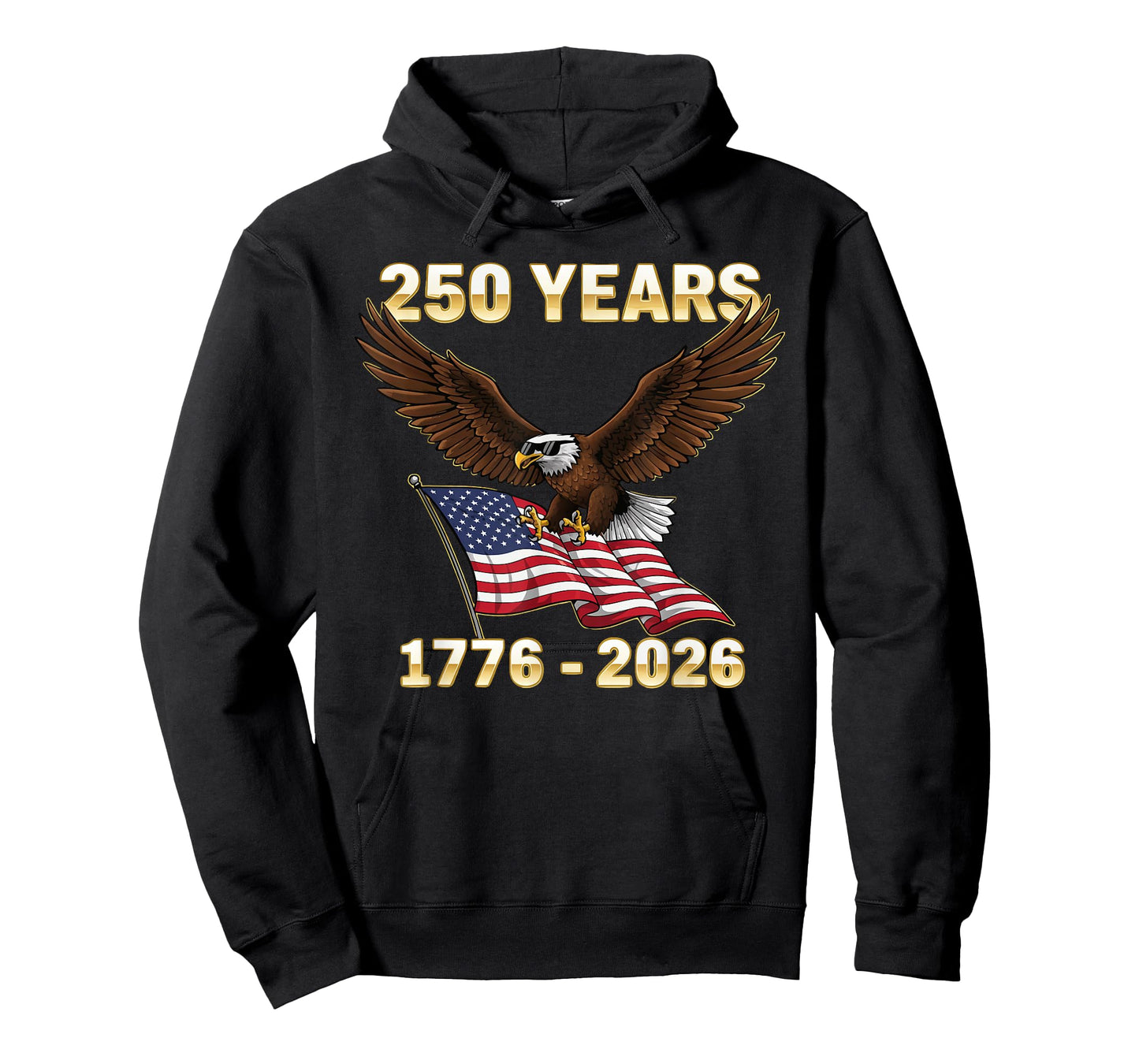 American Flag 1776-2026 USA 4th of July 250 Years Birthday T-Shirt