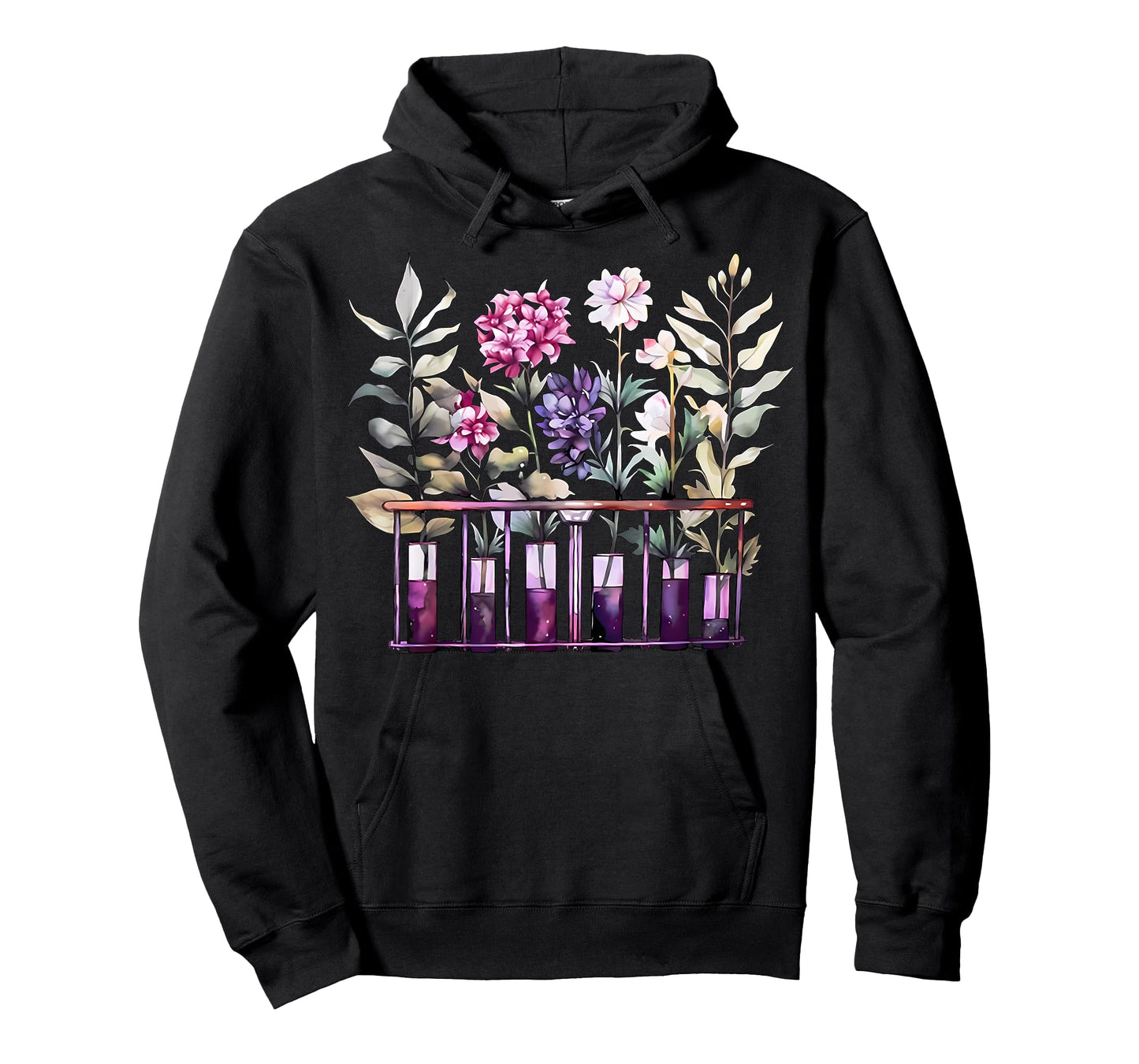 Chemistry Lab Science Flower Teacher Floral Beakers T-Shirt