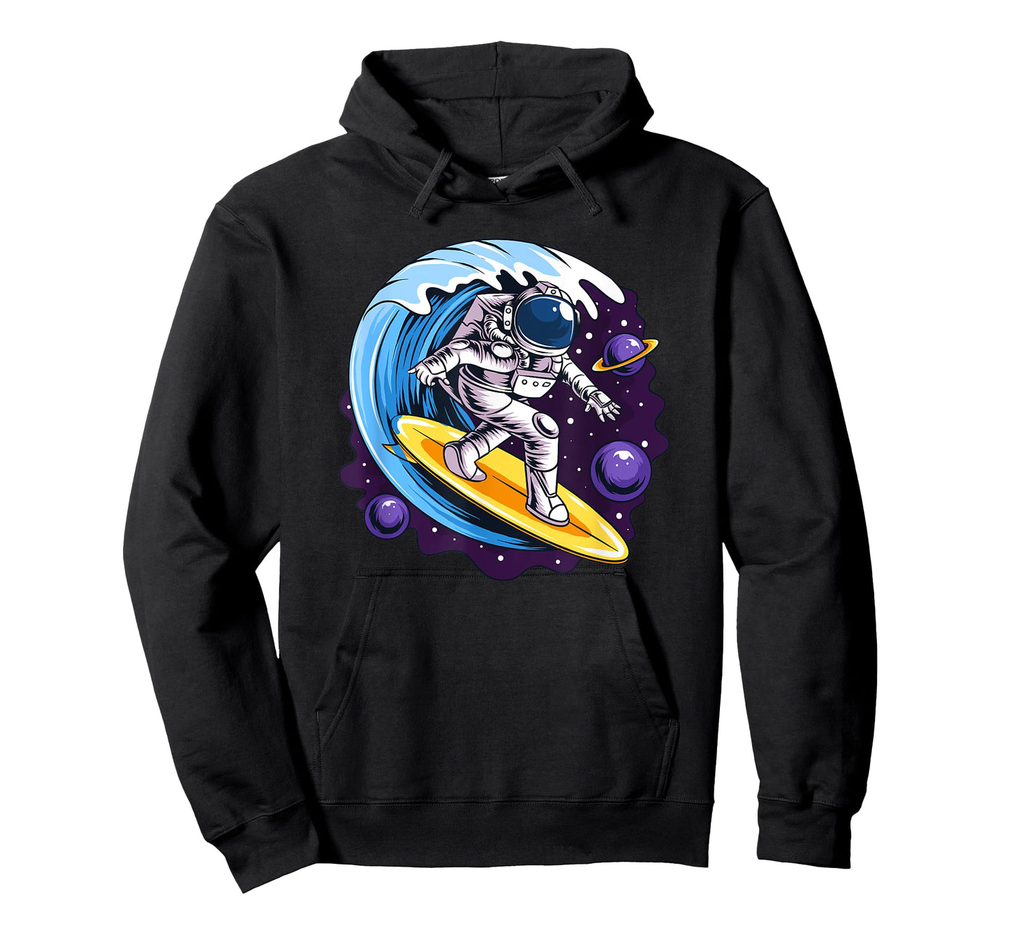 Astronauts Surf On A Surfboard In Space With Stars Planets T-Shirt