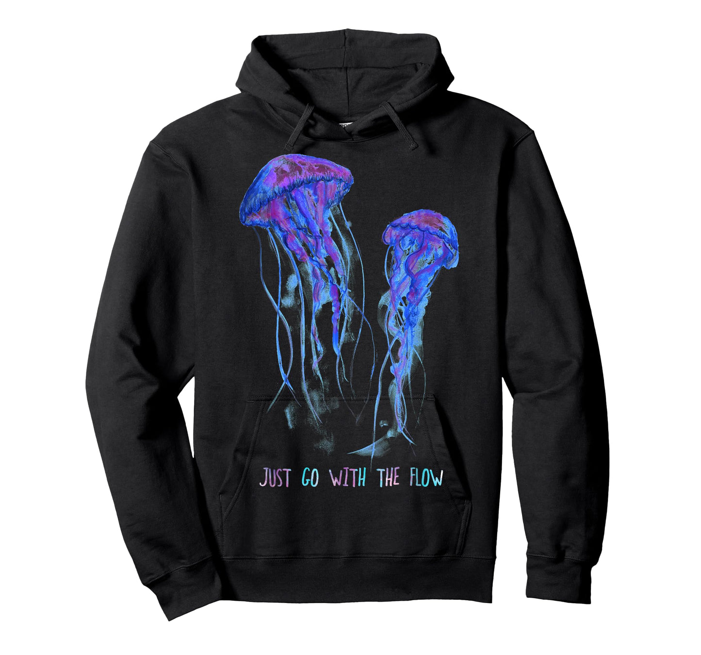 Awesome Cute Underwater Fish Sea Just Go with Flow Jellyfish T-Shirt