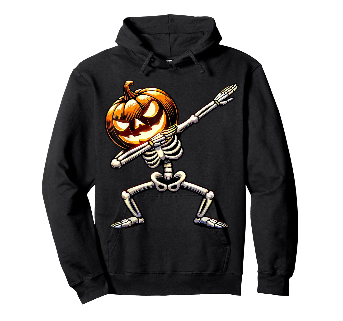 Halloween Boys Dabbing Skeleton Scary Pumpkin T-Shirt