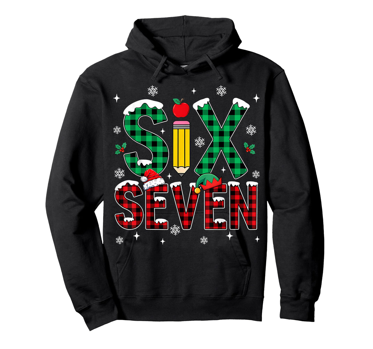 Funny Six Seven 6 7 Meme Teacher Christmas for Men Women T-Shirt
