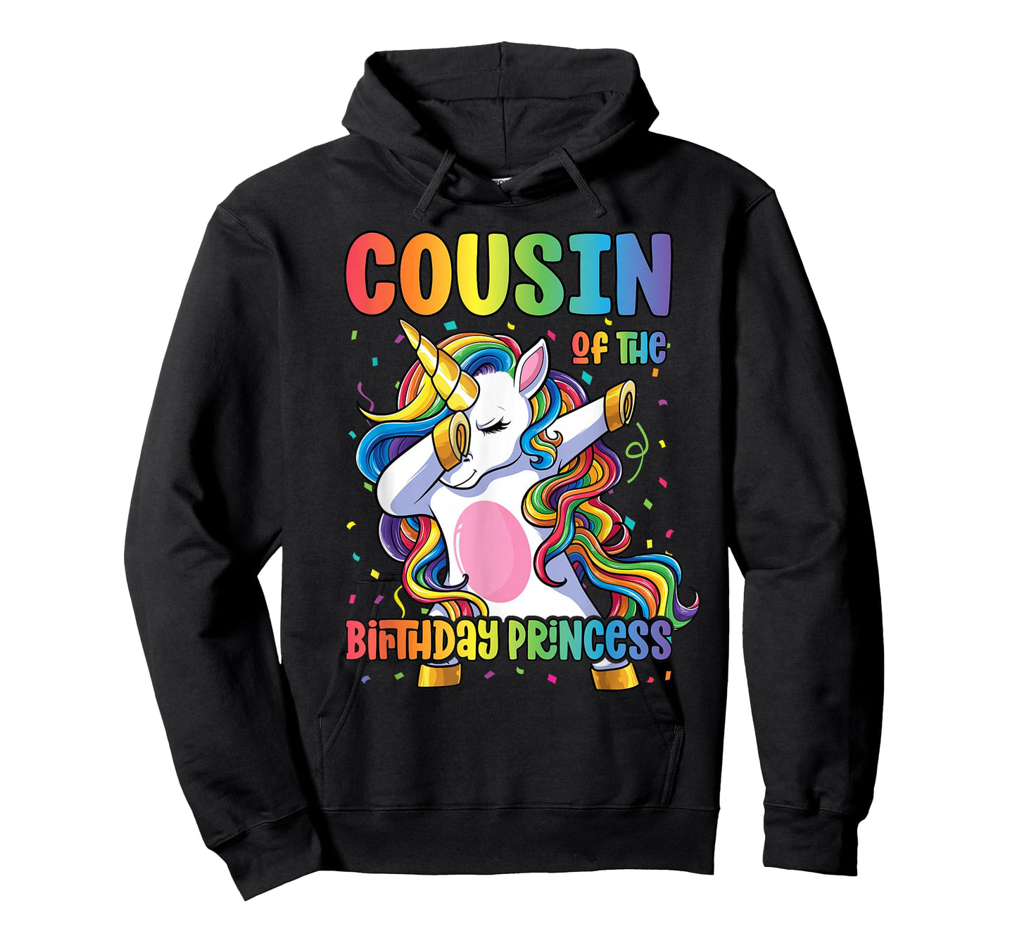 Cousin of the Birthday Princess Girl Dabbing Unicorn Cousin T-Shirt