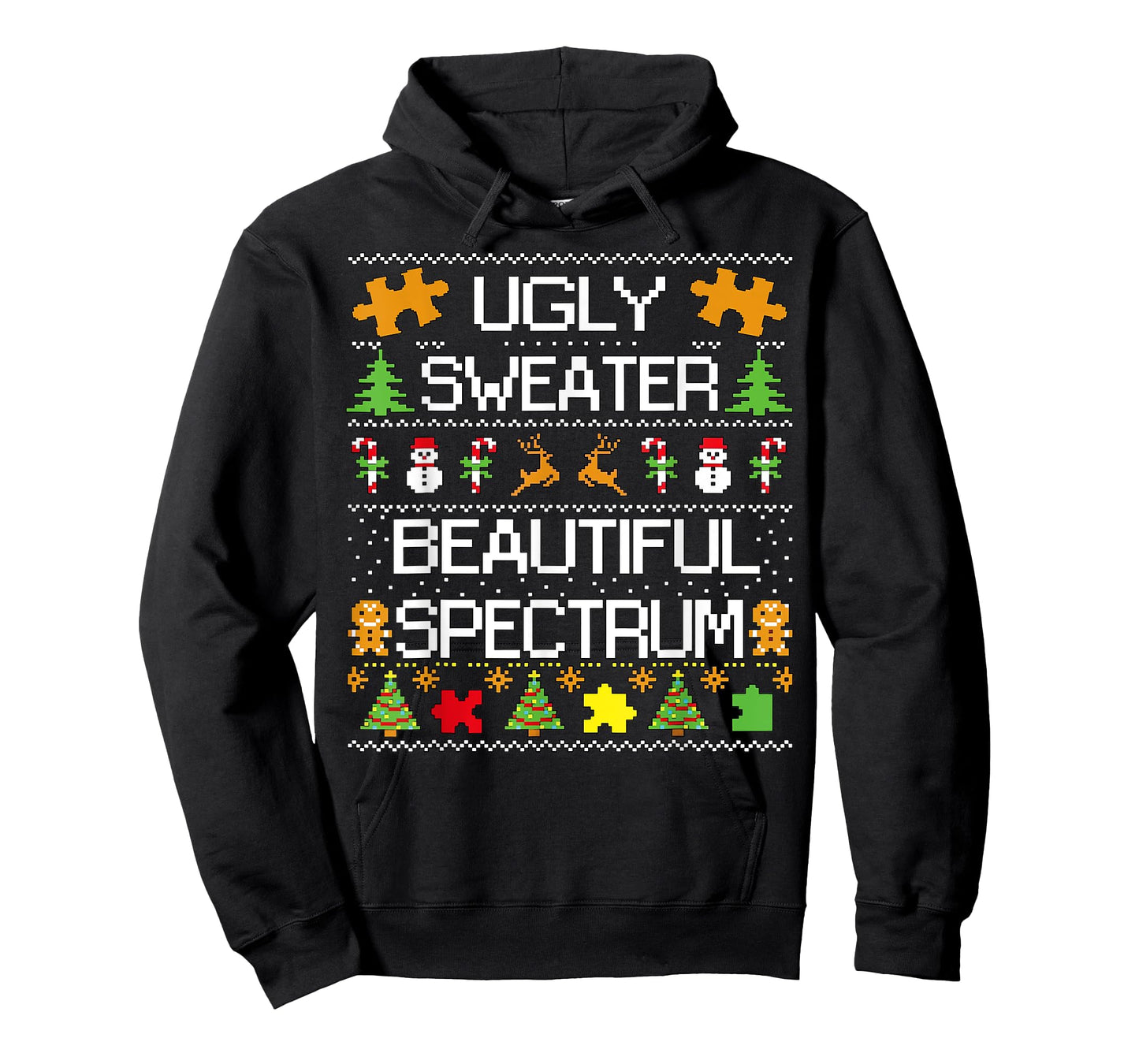 Autism Awareness Puzzle Ugly Sweater Xmas Beautiful Spectrum T-Shirt