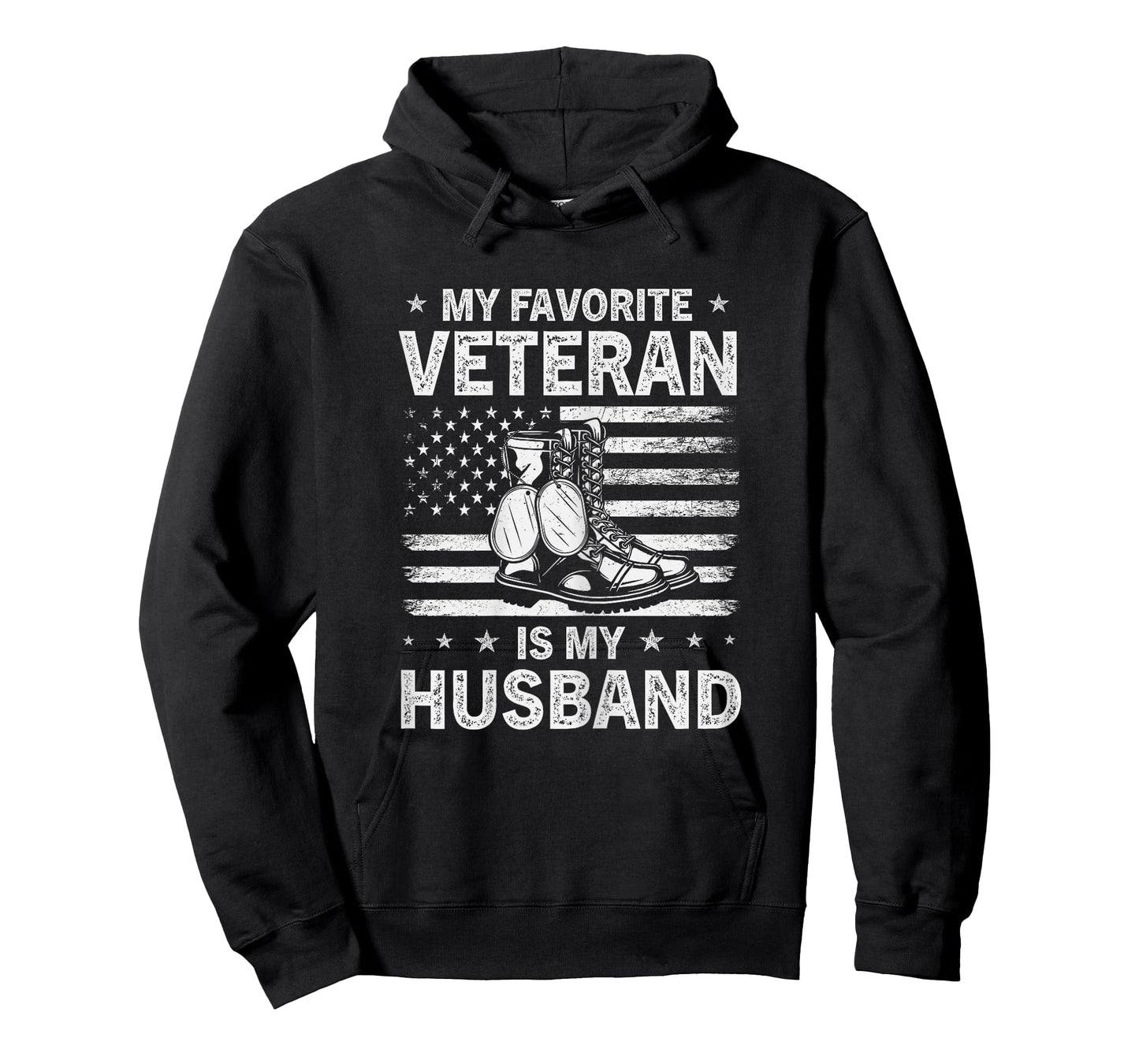 My Favorite Veteran Is My Husband Veterans Day USA Flag T-Shirt