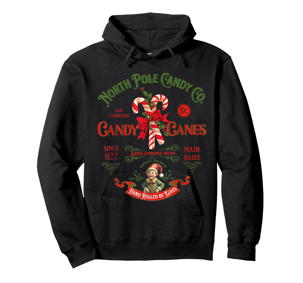 Vintage North Pole Candy CO. Candy Canes Funny Christmas T-Shirt