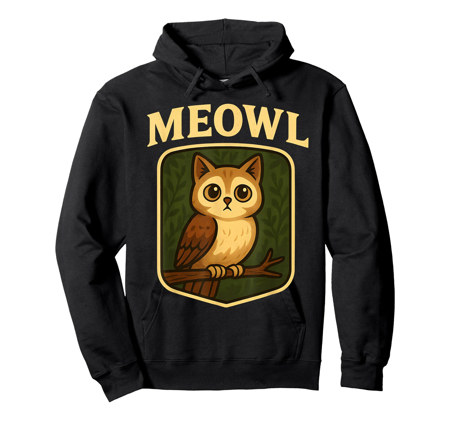 Meowl - Funny Meow Cat Owl Brainrot Meme Teen Kids Gaming T-Shirt