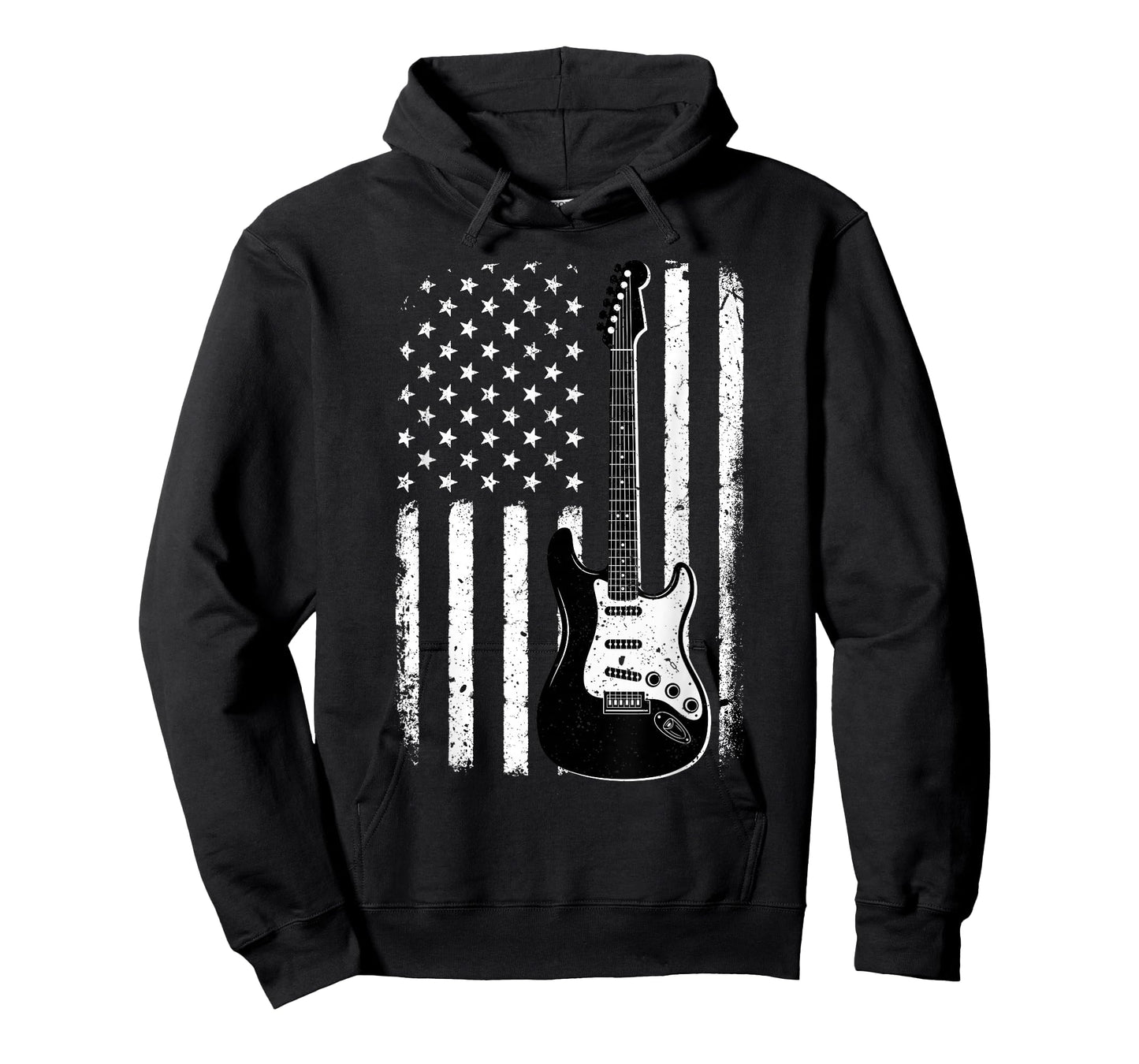 Guitar American Flag Guitarist USA Patriotic Electric Guitar T-Shirt