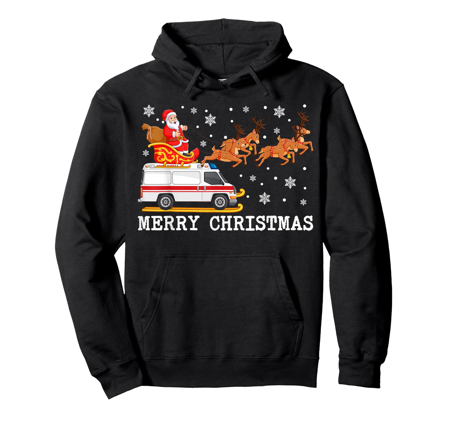 Ambulance Santa Claus Sleigh Christmas For EMS Pajama T-Shirt