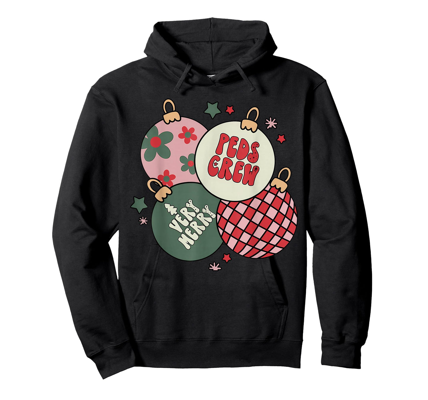 Christmas Ornament Peds Crew Pediatric Nurse Xmas Holiday T-Shirt