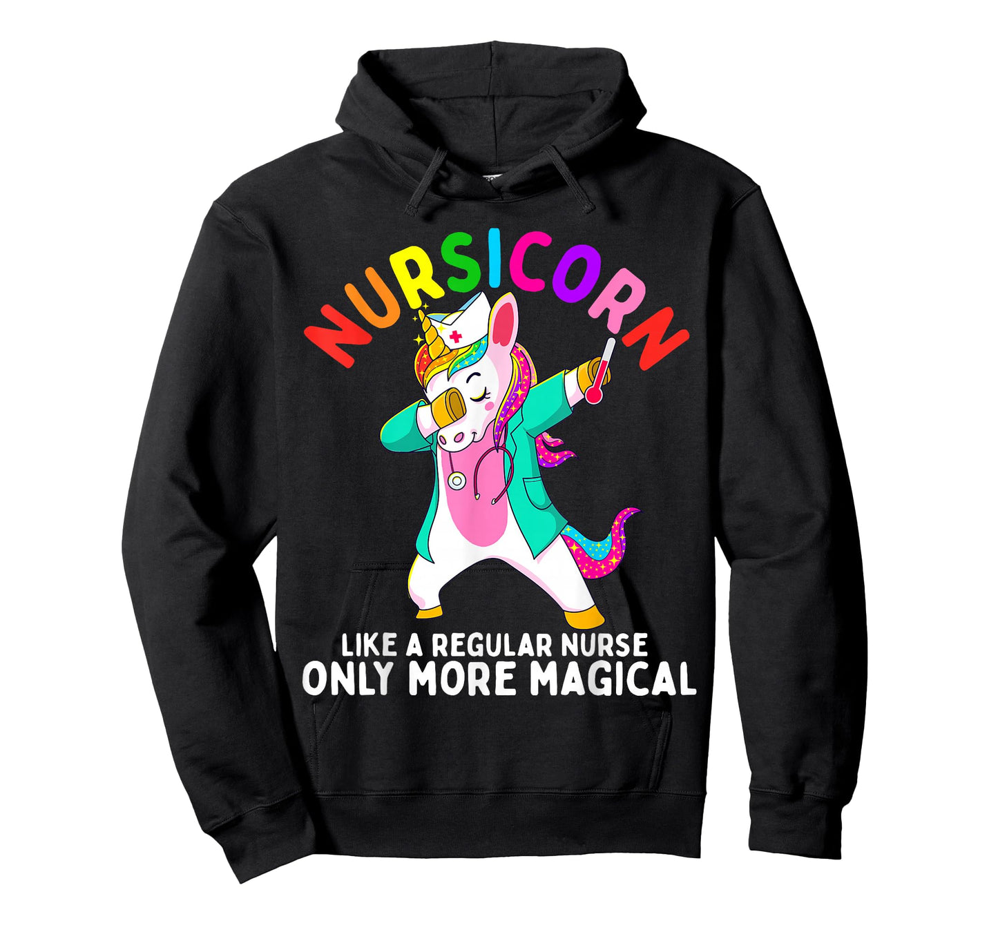 Unicorn Nurse Funny Nursicorn Rainbow Nursing RN Gift Women T-Shirt Small