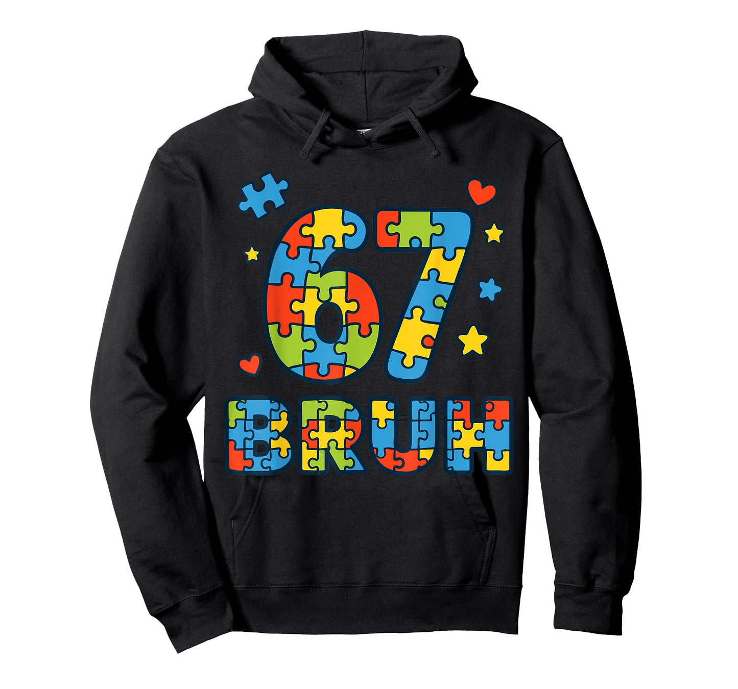 Bruh 6 7 Funny Six Seven Autism Awareness Kids Teacher T-Shirt