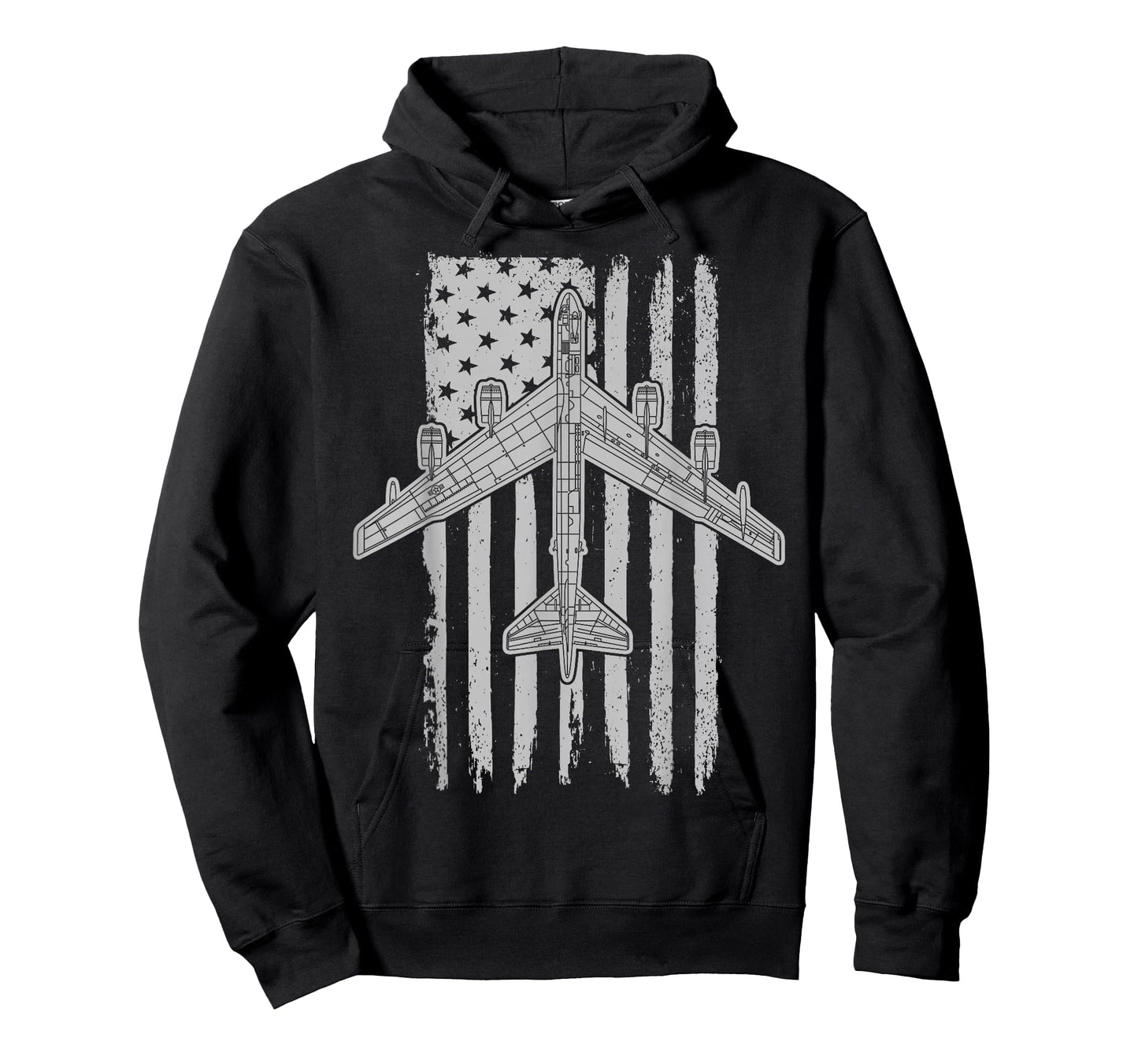 B-52 Stratofortress Bomber Airplane American Flag B52 T-Shirt