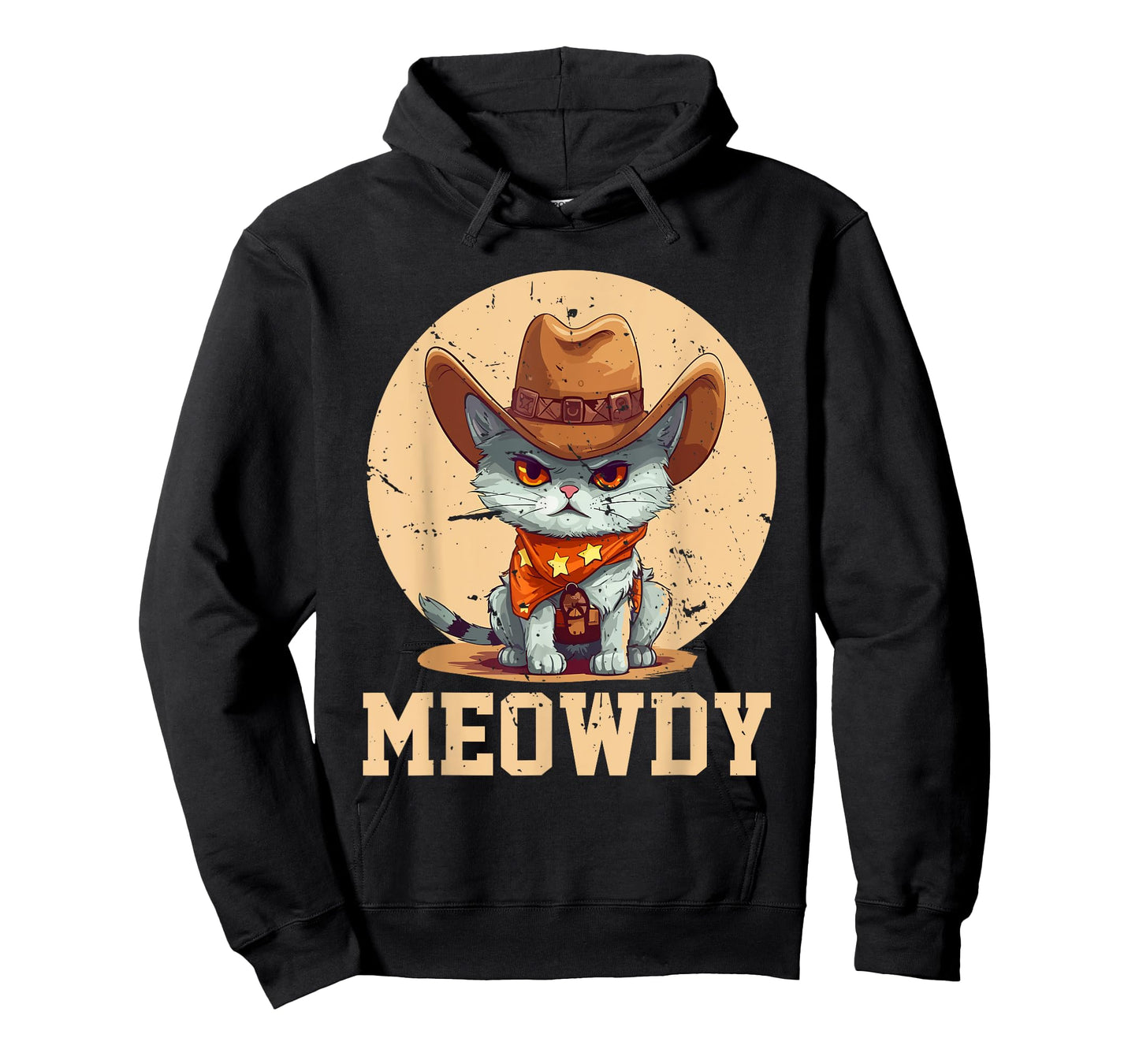 Meowdy! Funny Country Music Cat Cowboy Hat Men Women T-Shirt