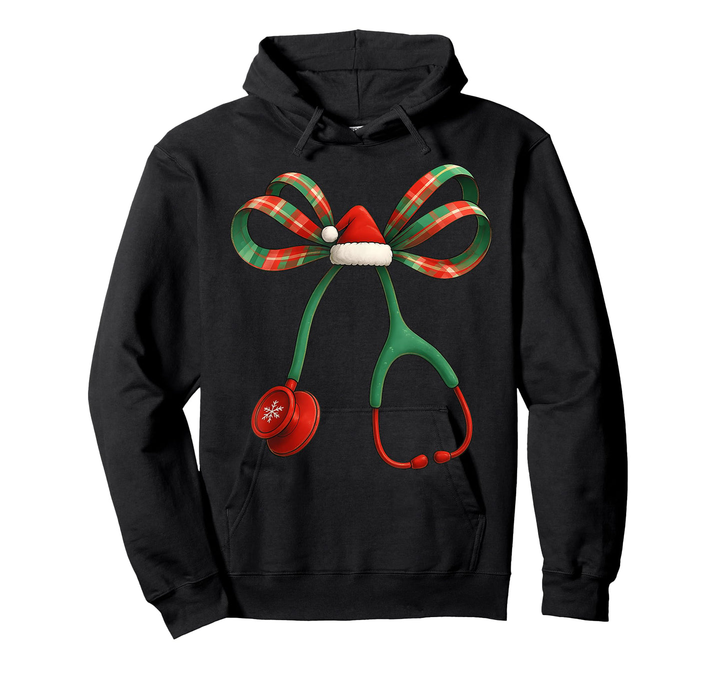 Christmas Coquette Bow Stethoscope Medical Nurse Women Girl T-Shirt