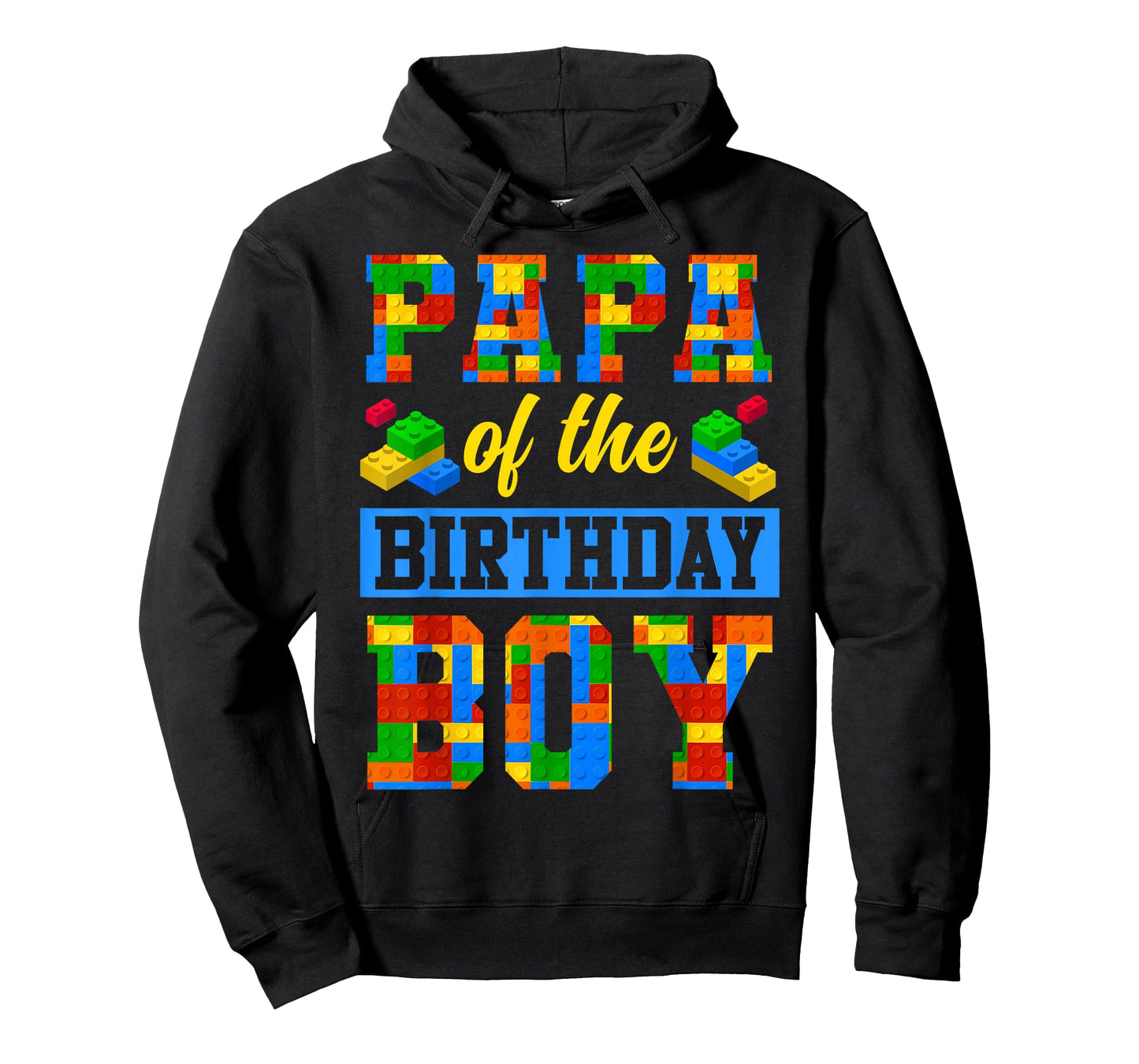 Papa Of The Birthday Boy Building Block Bday Party T-Shirt