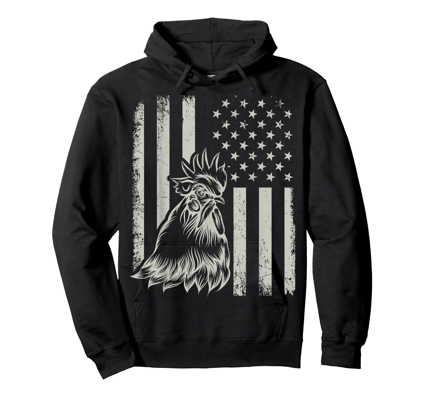 Proud Patriotic Chicken Rooster Farmer Lover American Flag T-Shirt