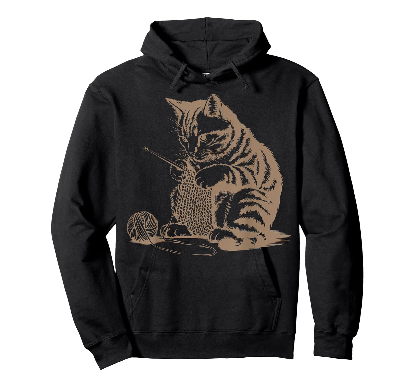 Vintage Cute Cat Crochet Knitting Yarn Knitter Crocheting Men Women Kids T-Shirt