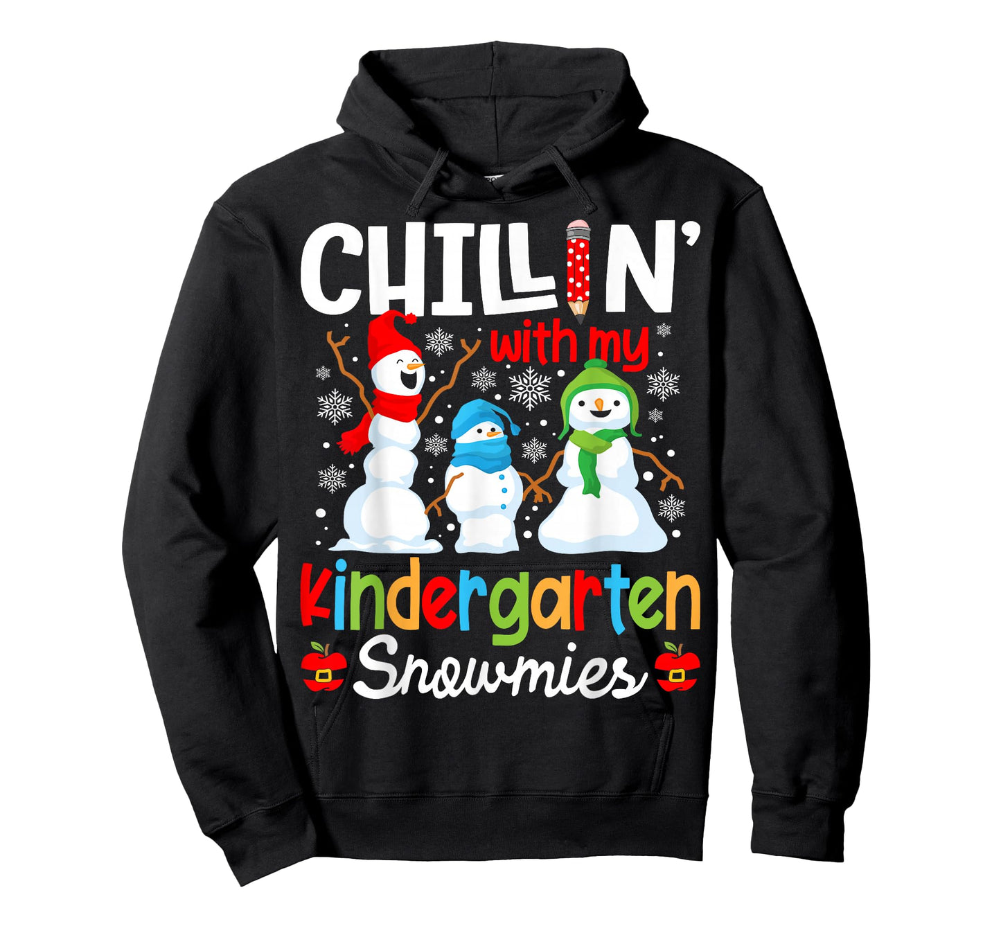 Chillin With My Kindergarten Teacher Snowmies Teacher T-Shirt