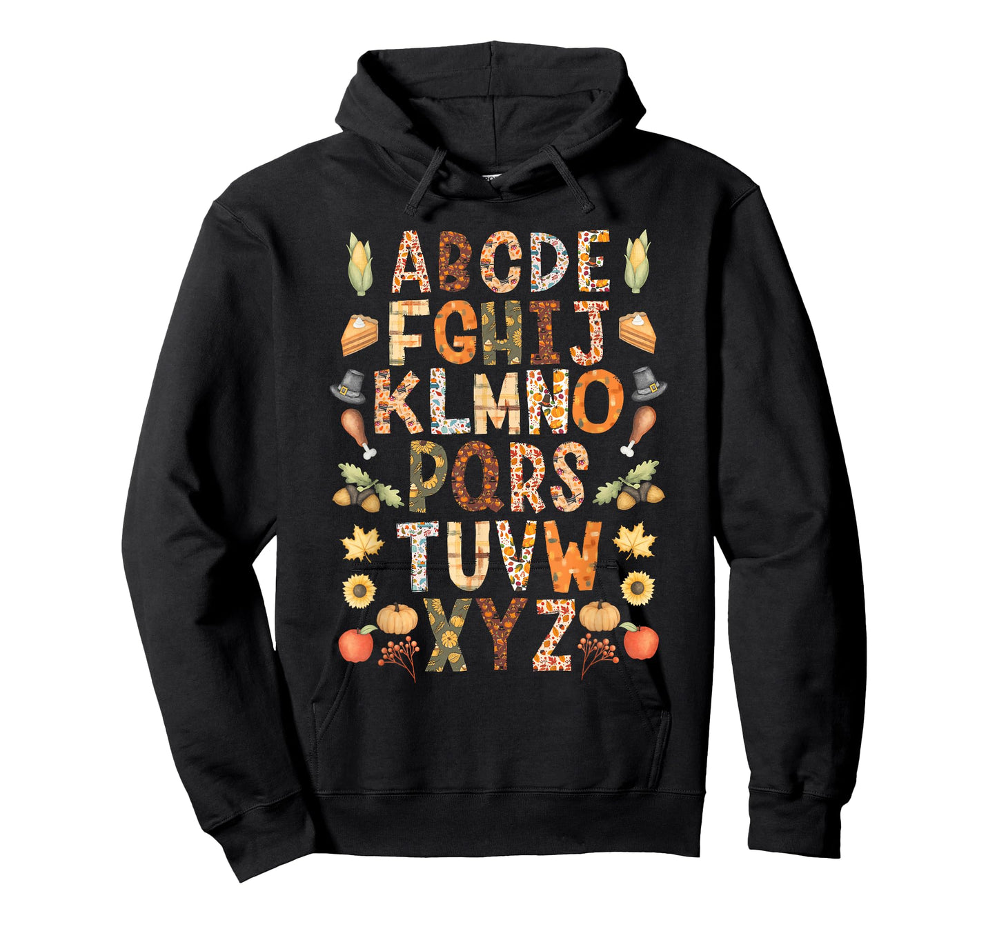 Alphabet Funny Turkey Thanksgiving Costume Preschool Teacher T-Shirt