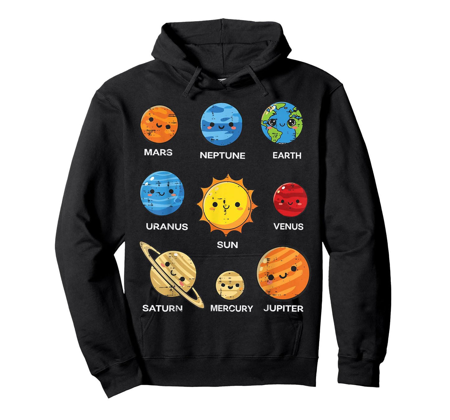 Sun Planet Names Solar System Space Galaxy Men Women Kids T-Shirt